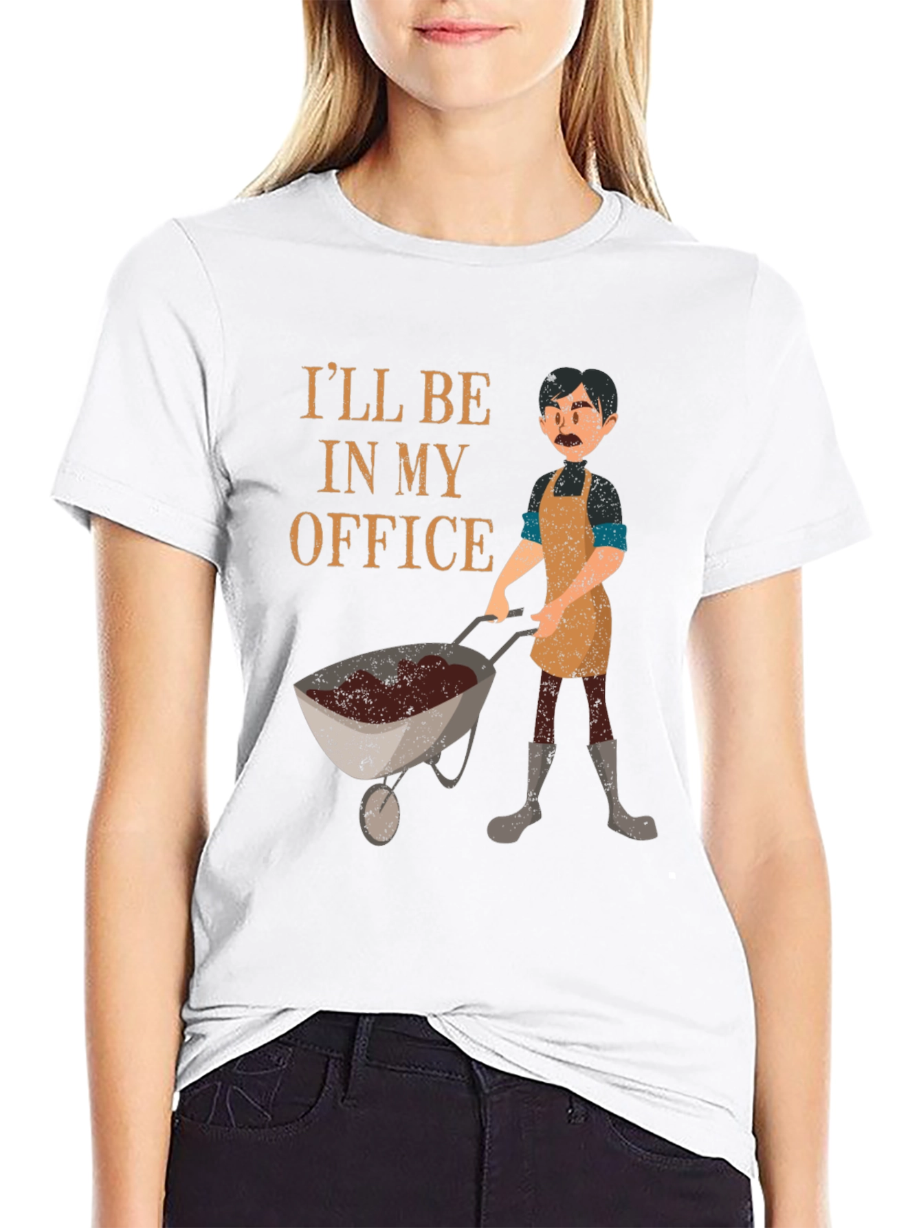 Gardener T-Shirt: Ill Be In My Office Gardening