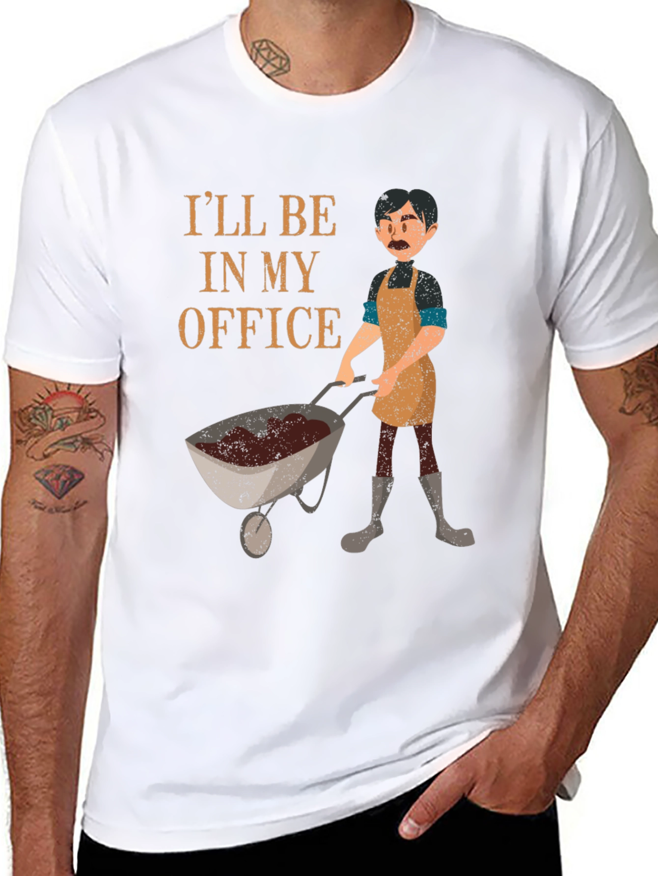Gardener T-Shirt: Ill Be In My Office Gardening