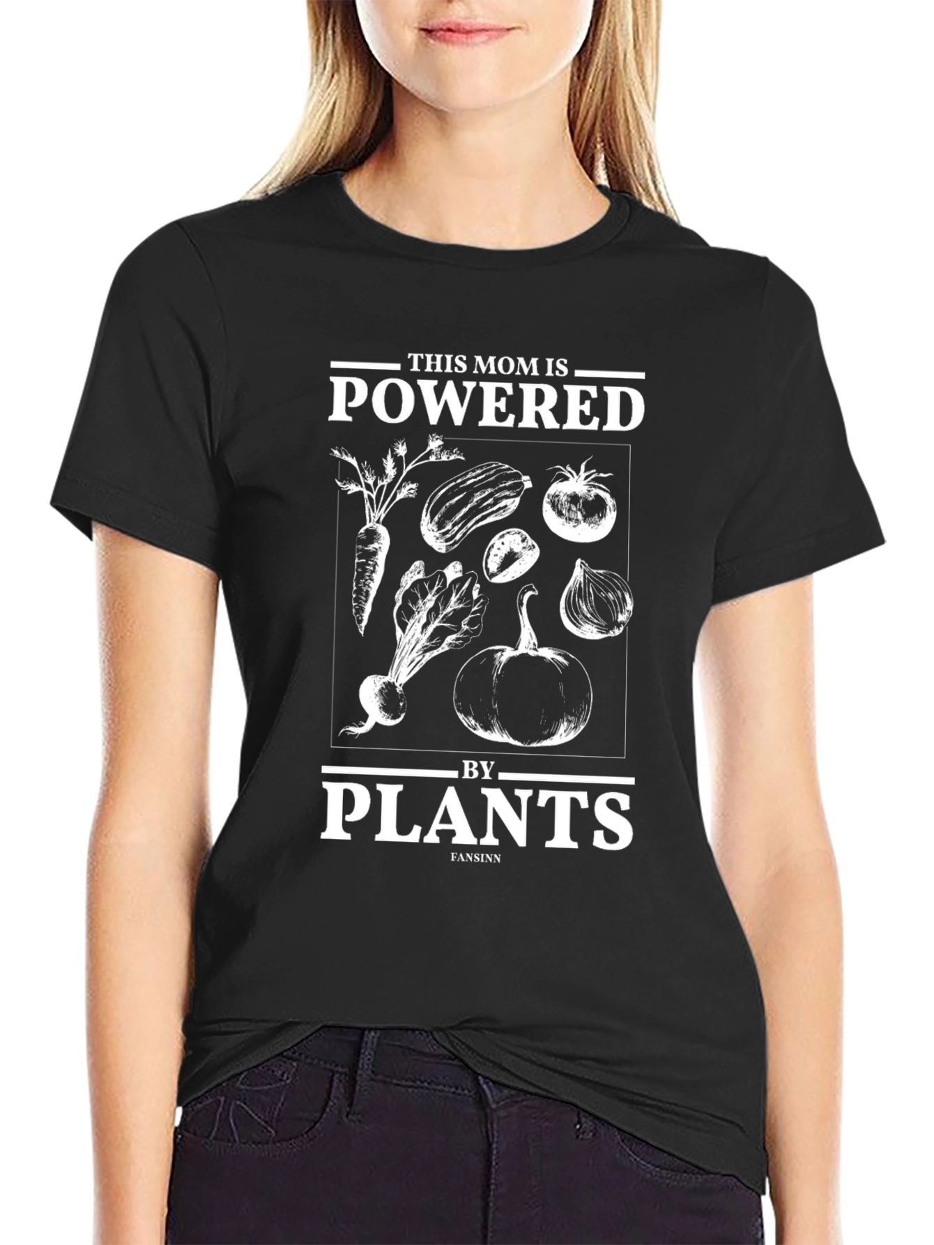 Powered by Plants Mom Graphic Tee