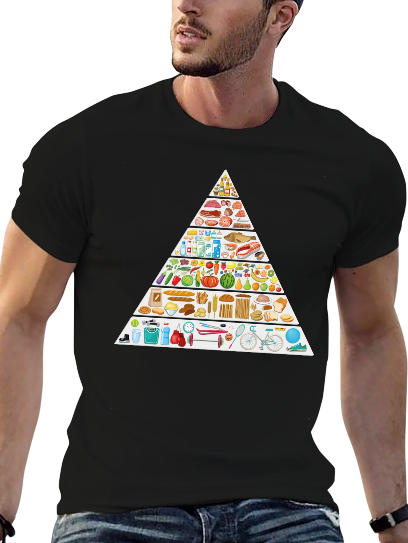 Food Pyramid Lifestyle T-Shirt