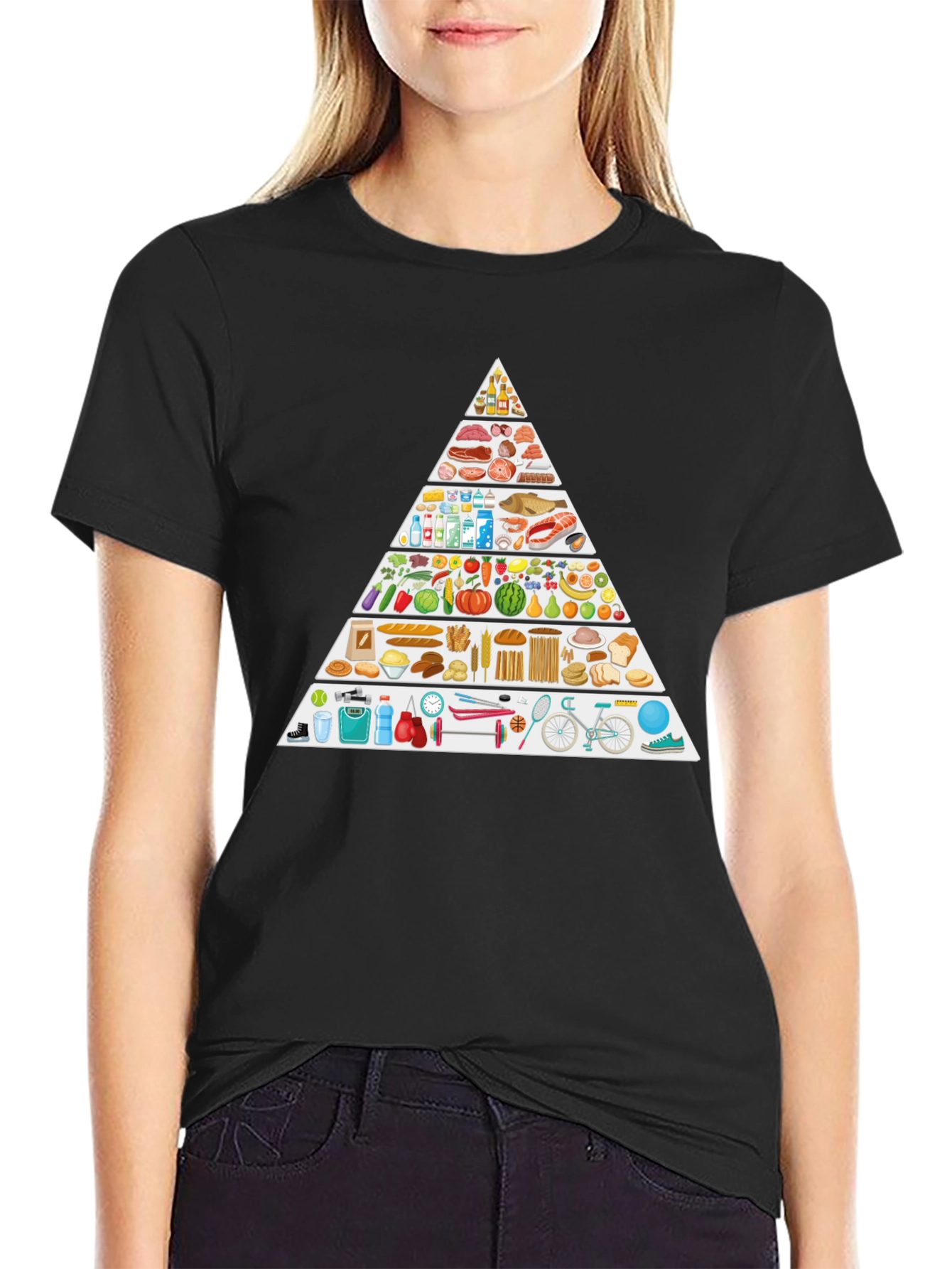 Food Pyramid Lifestyle T-Shirt