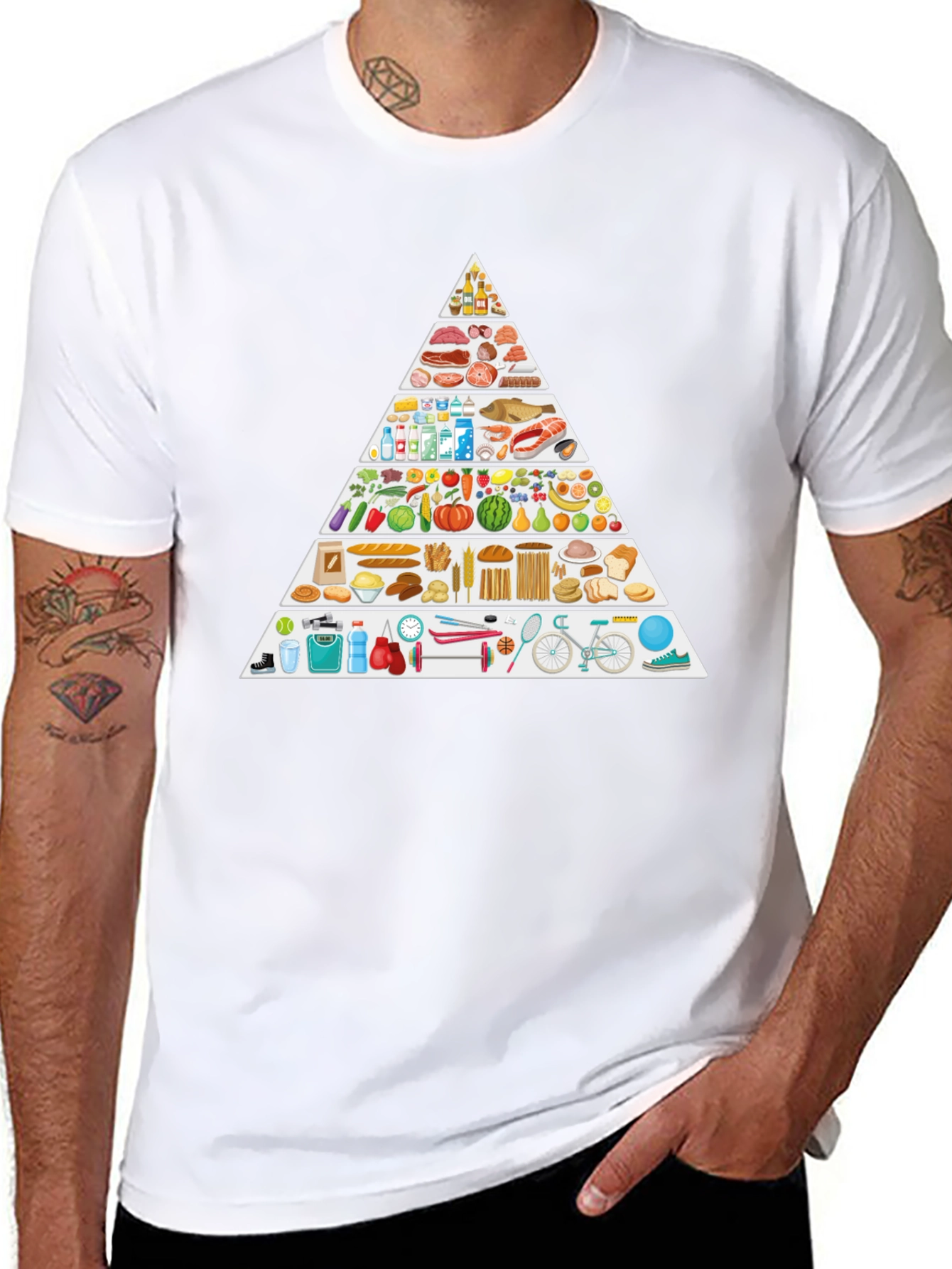 Food Pyramid Lifestyle T-Shirt