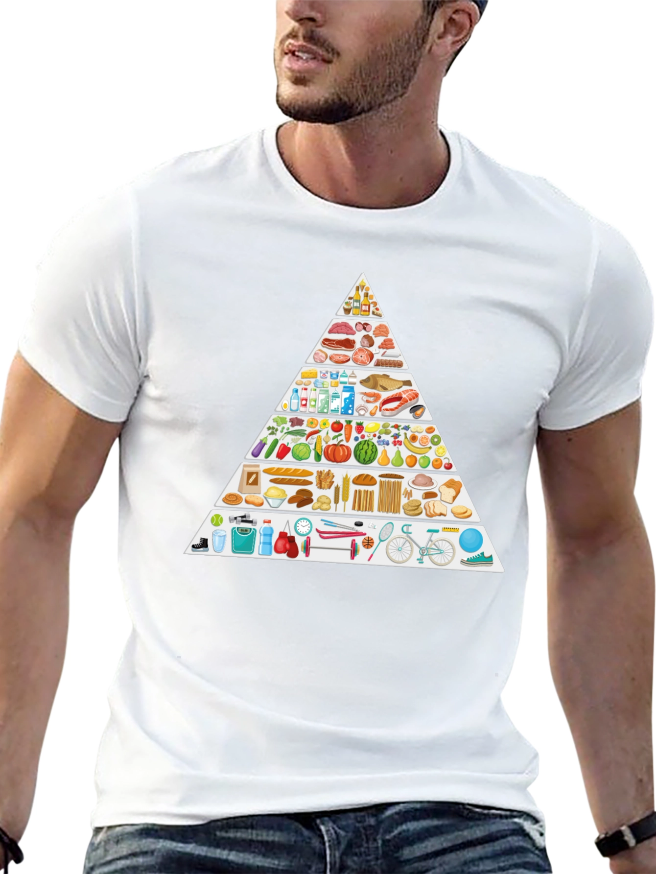 Food Pyramid Lifestyle T-Shirt