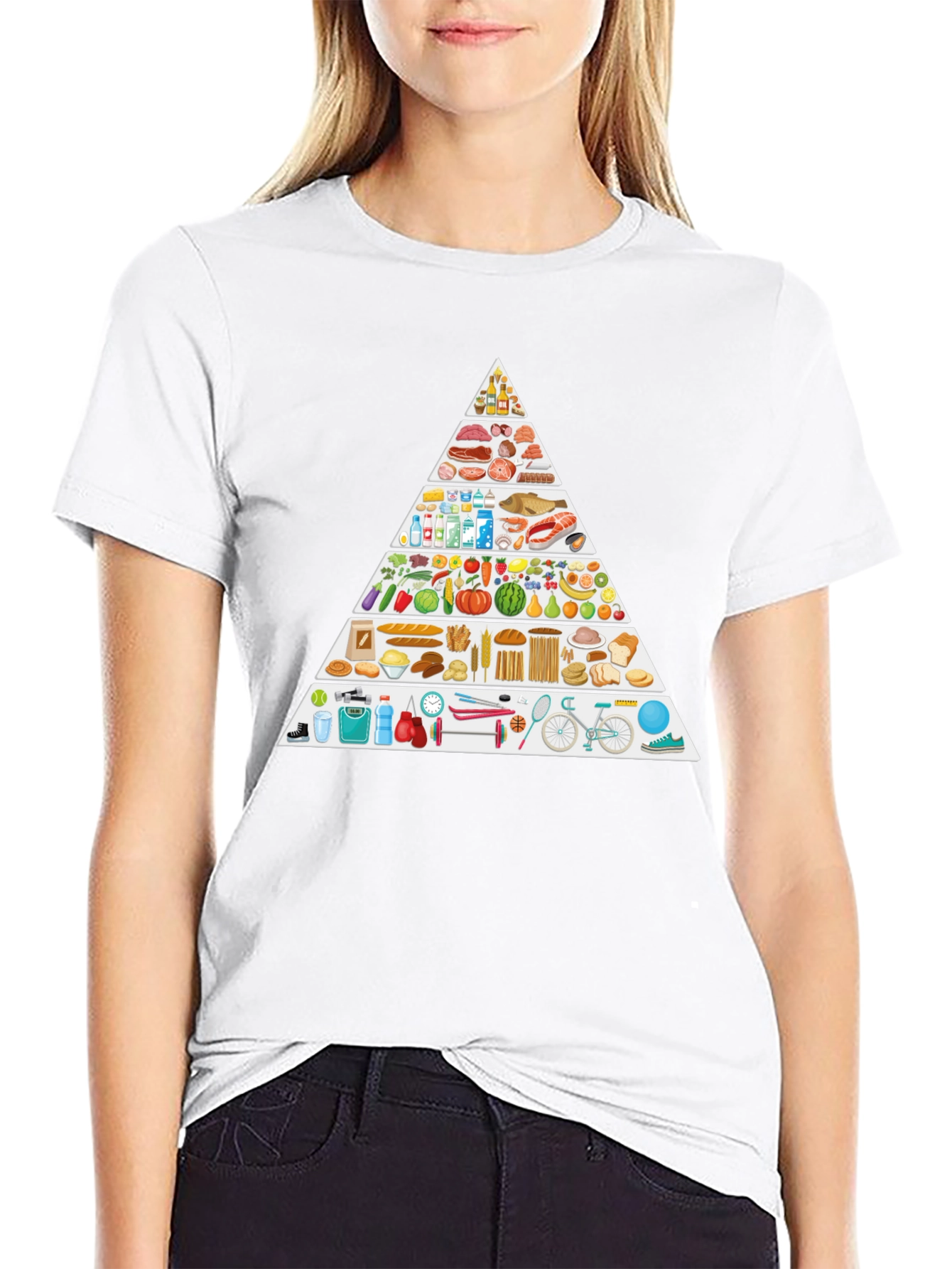 Food Pyramid Lifestyle T-Shirt
