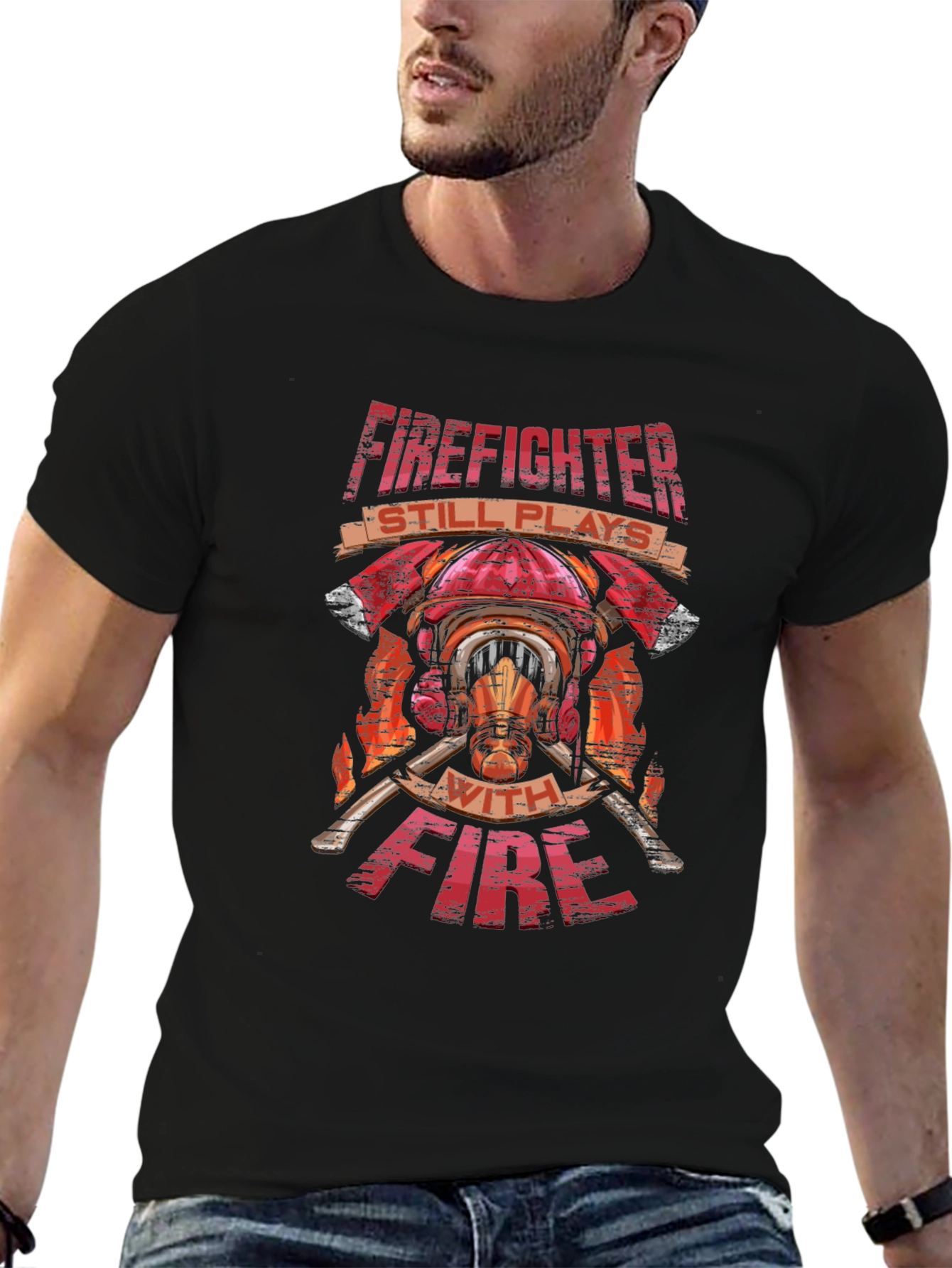 Firefighter Plays With Fire T-Shirt
