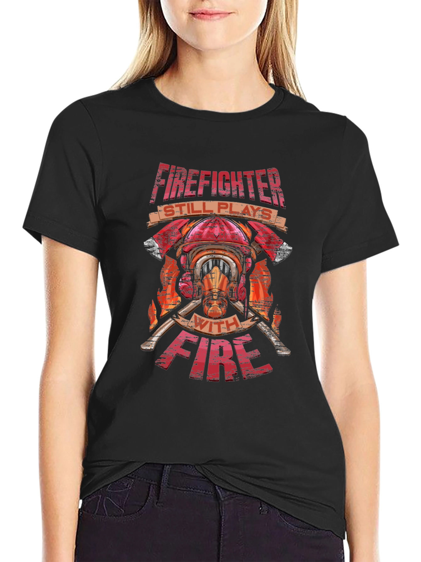 Firefighter Plays With Fire T-Shirt