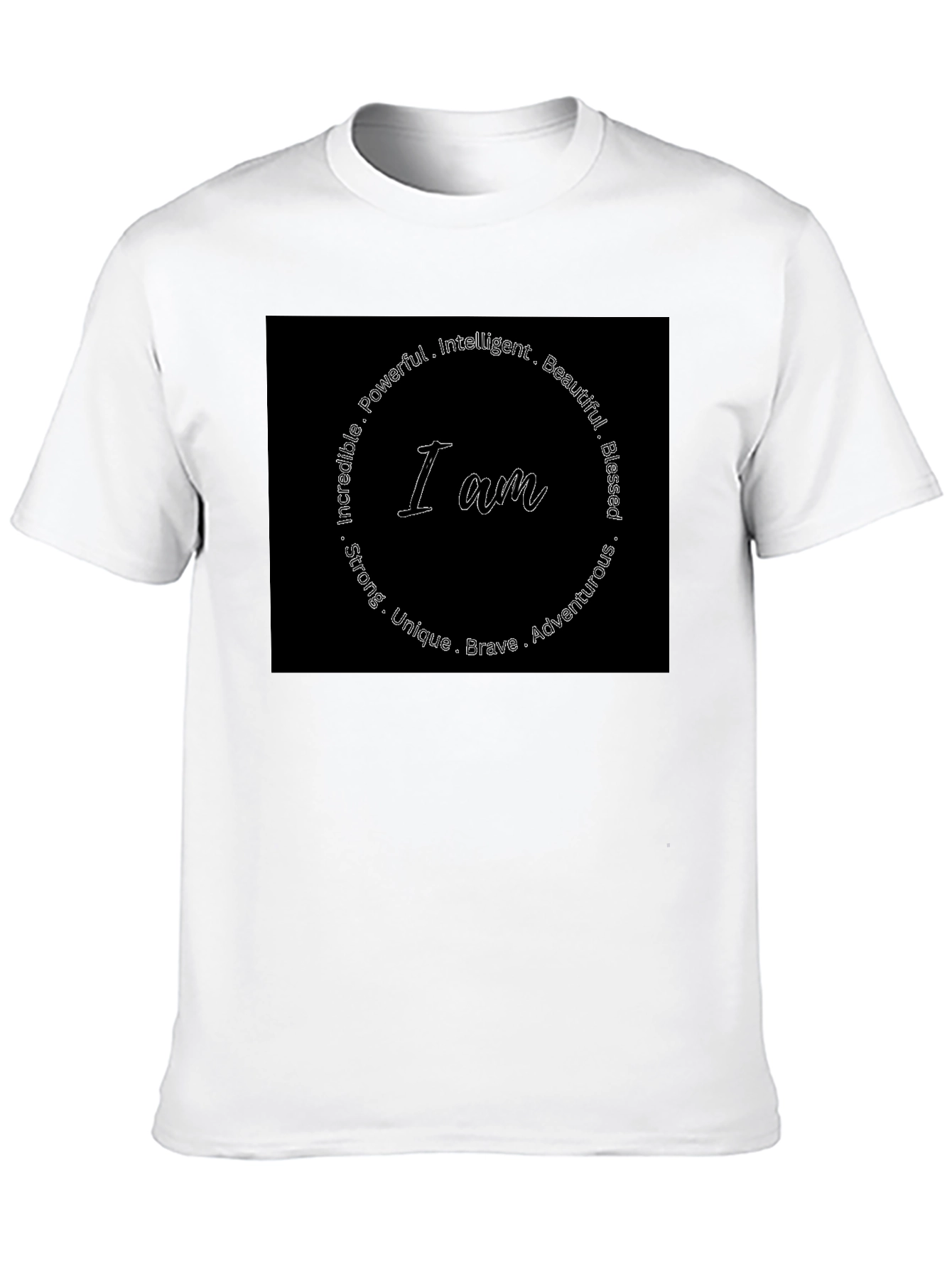 I Am Affirmations Graphic Tee - Black