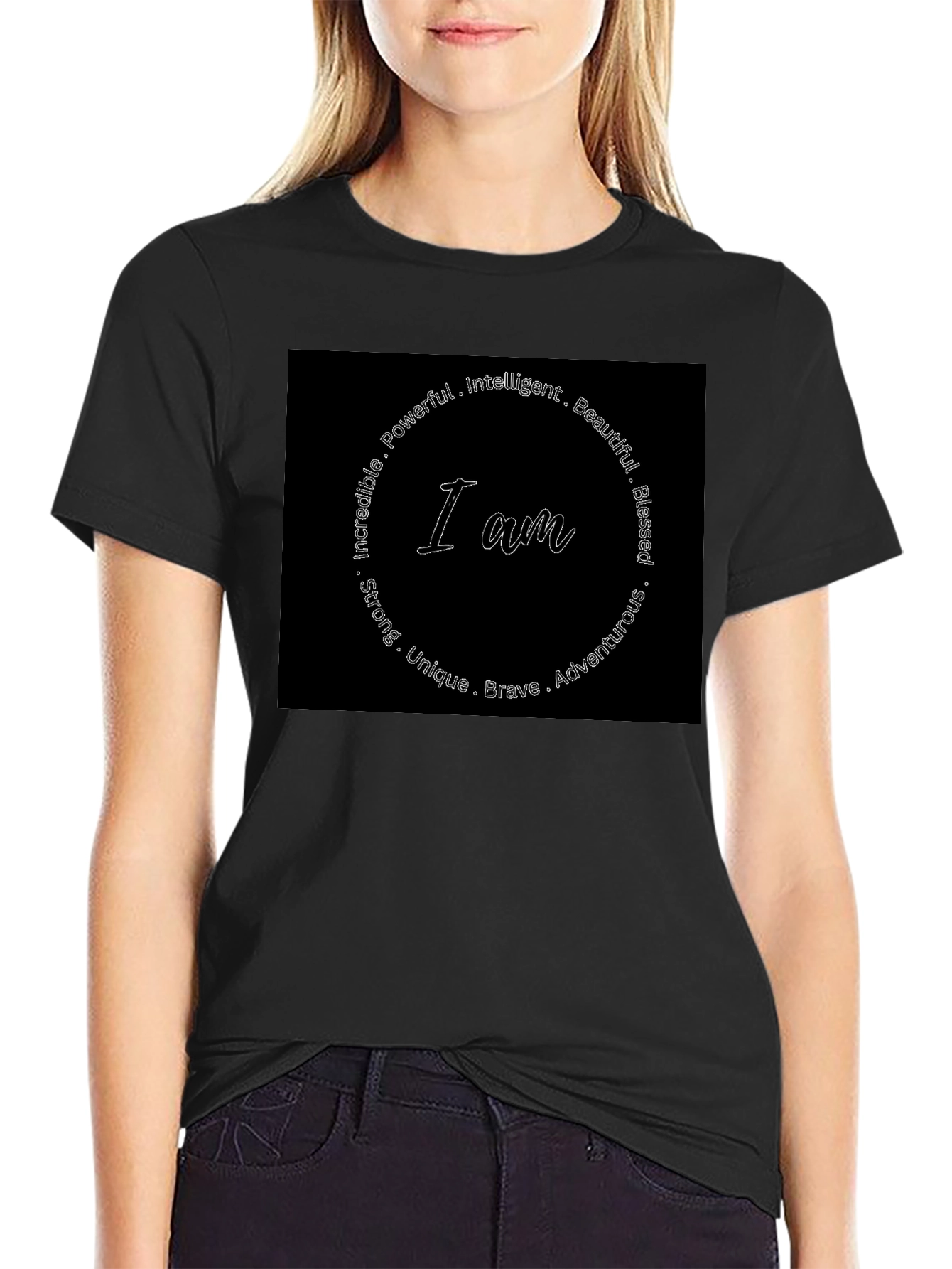 I Am Affirmations Graphic Tee - Black