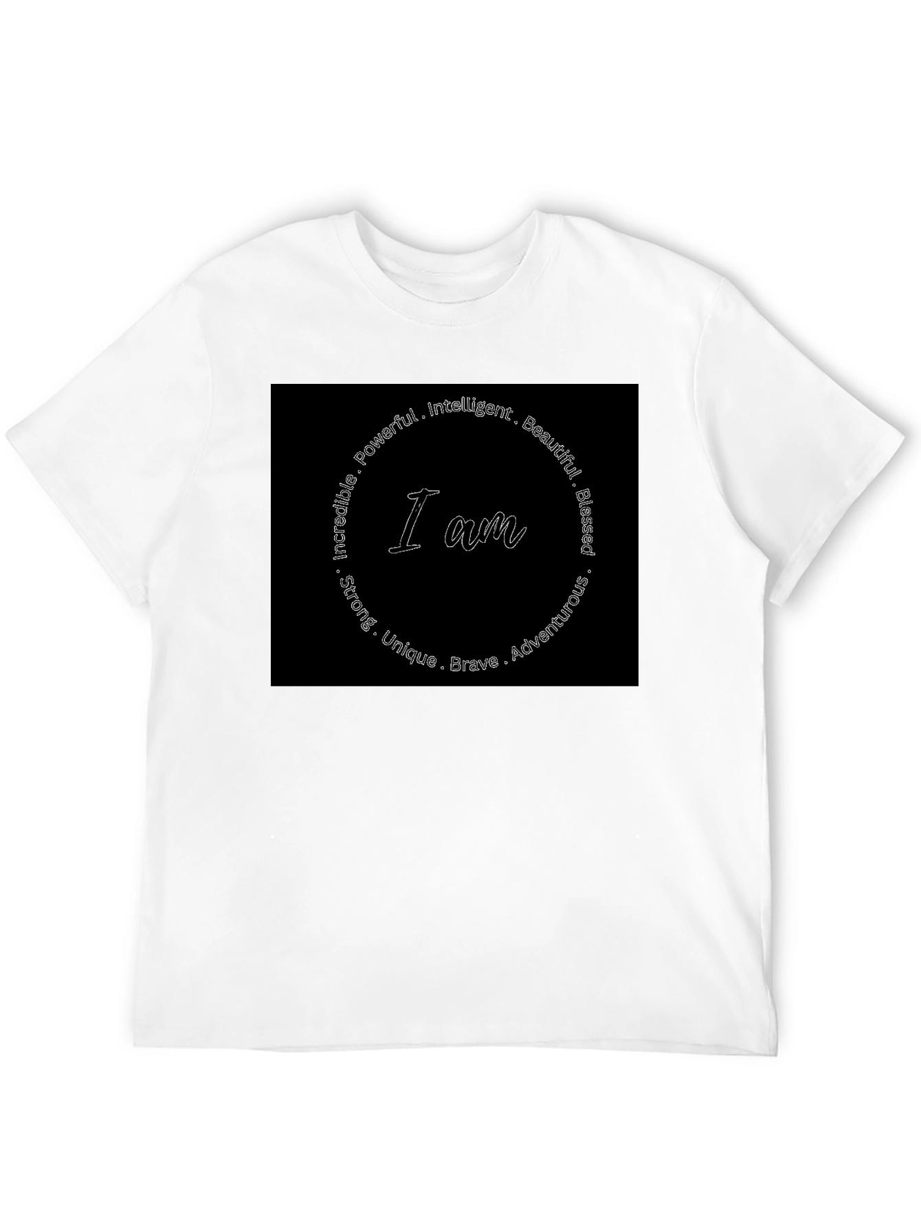 I Am Affirmations Graphic Tee - Black