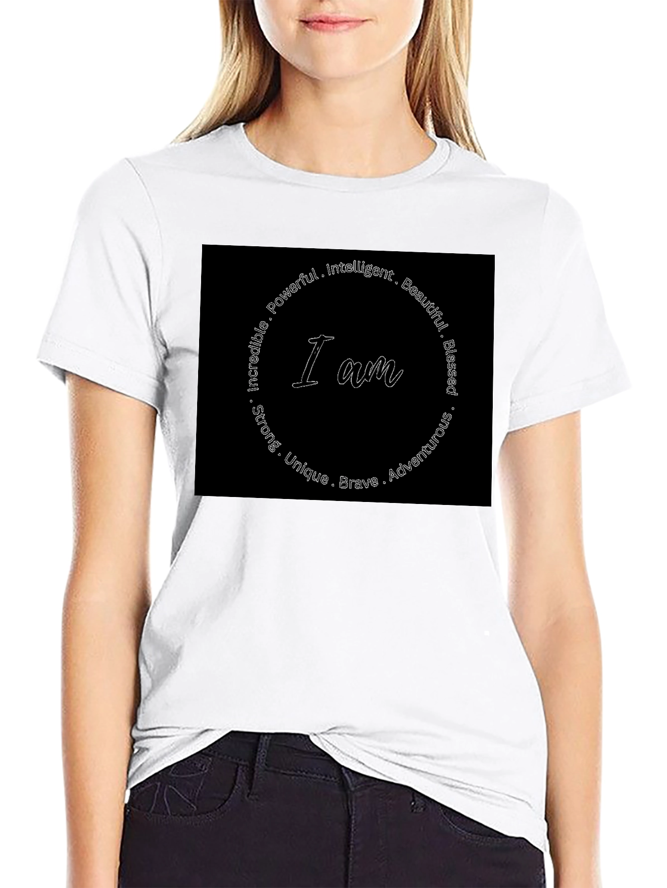 I Am Affirmations Graphic Tee - Black