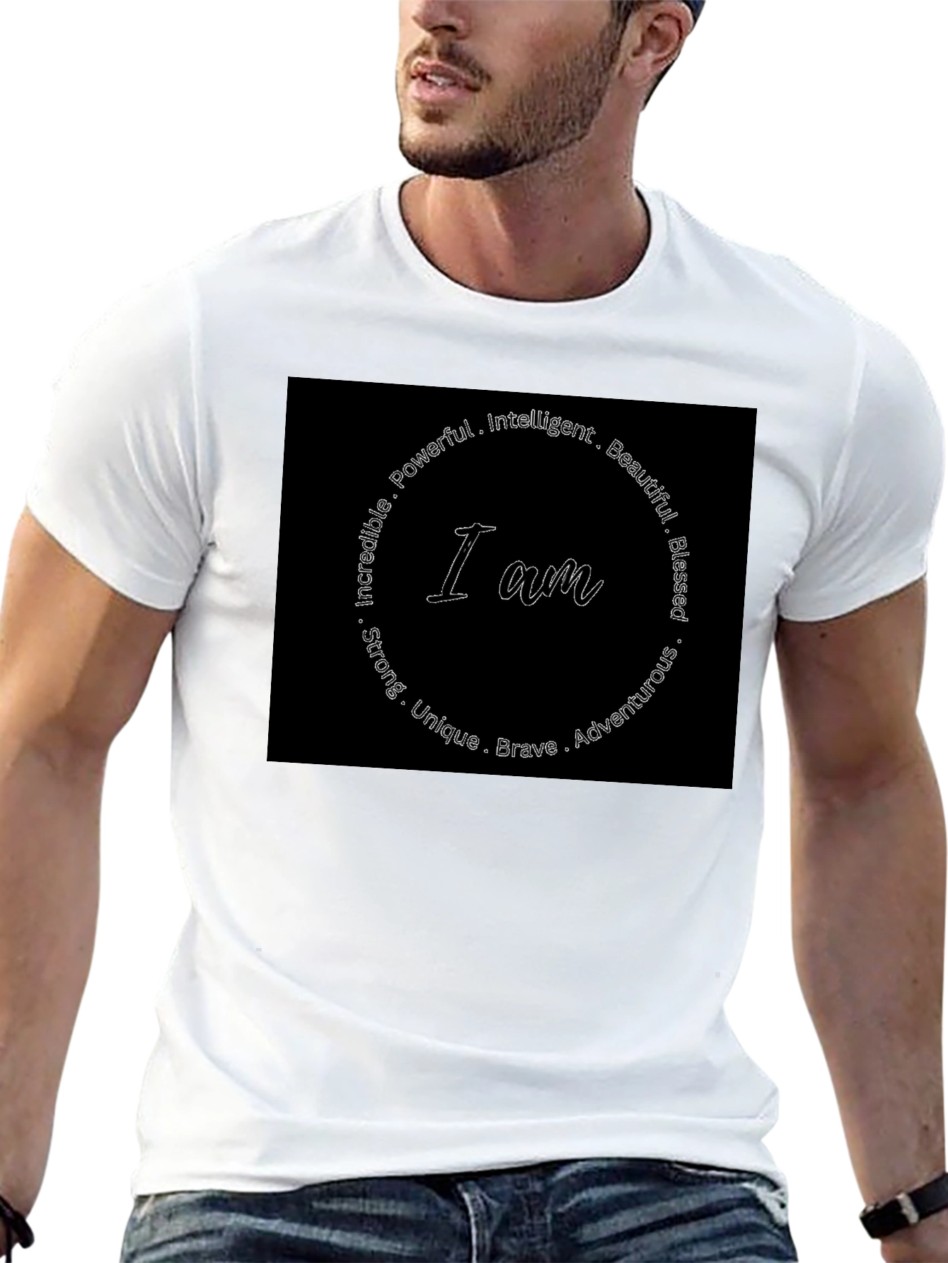 I Am Affirmations Graphic Tee - Black