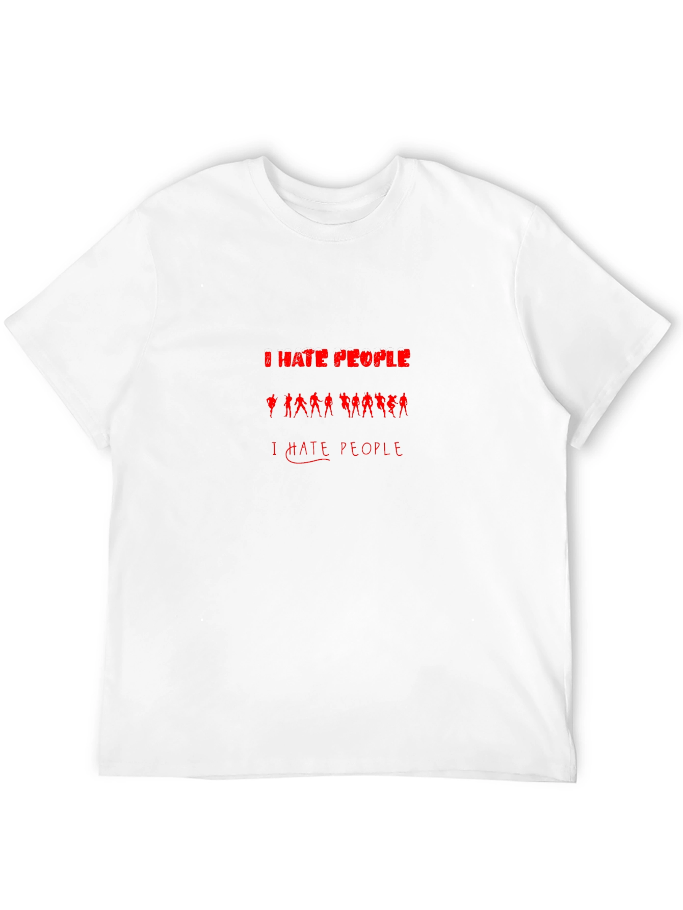 I Hate People Graphic T-Shirt - Black Novelty Tee