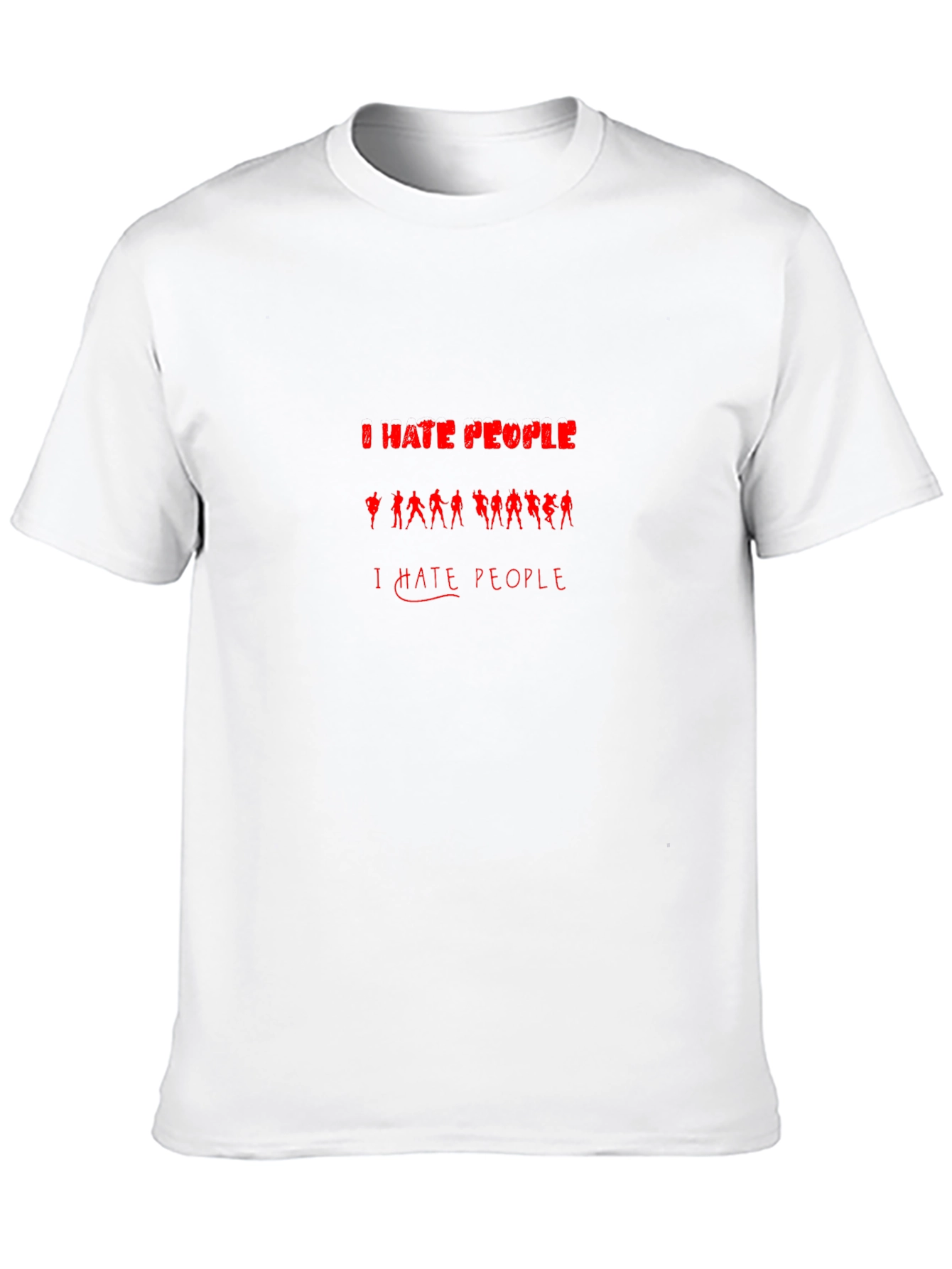 I Hate People Graphic T-Shirt - Black Novelty Tee