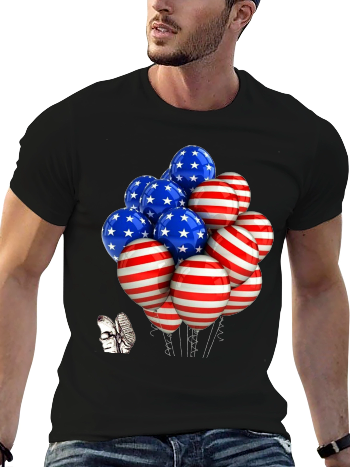 Patriotic Balloon Graphic Tee - USA Pride