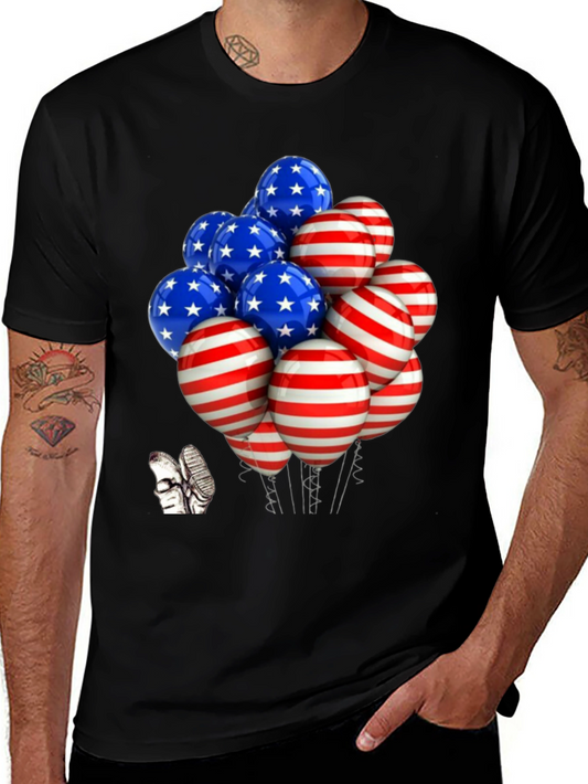 Patriotic Balloon Graphic Tee - USA Pride