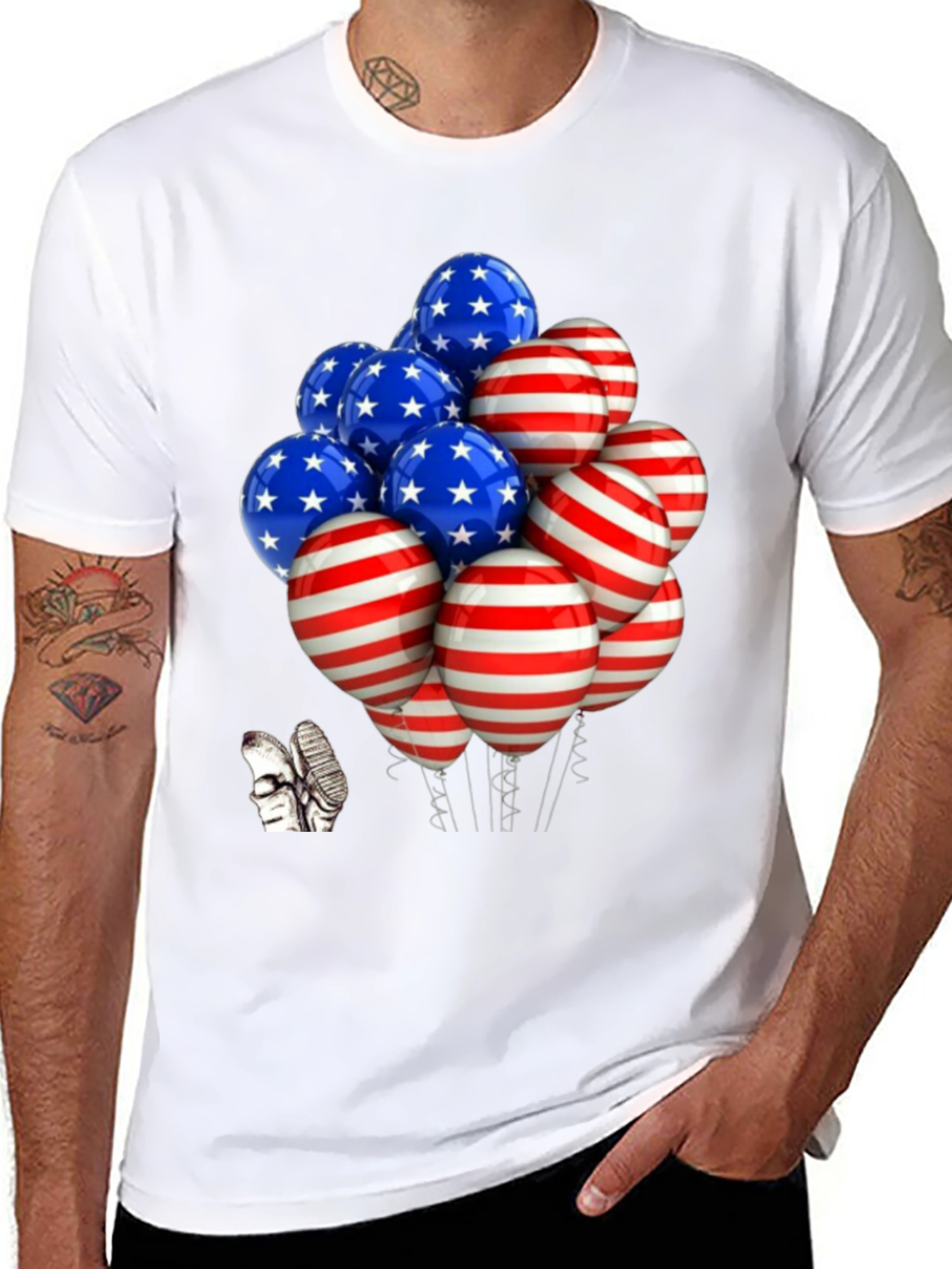 Patriotic Balloon Graphic Tee - USA Pride