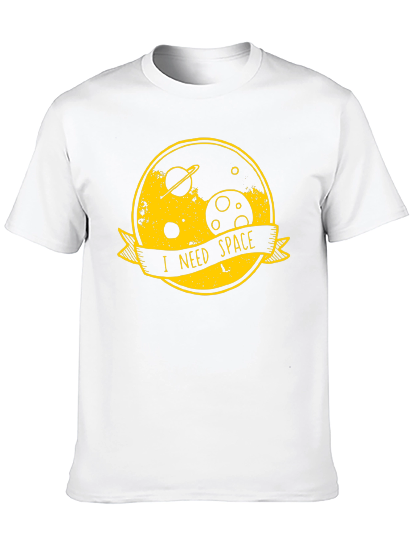I Need Space Graphic Tee - Black Cotton T-Shirt