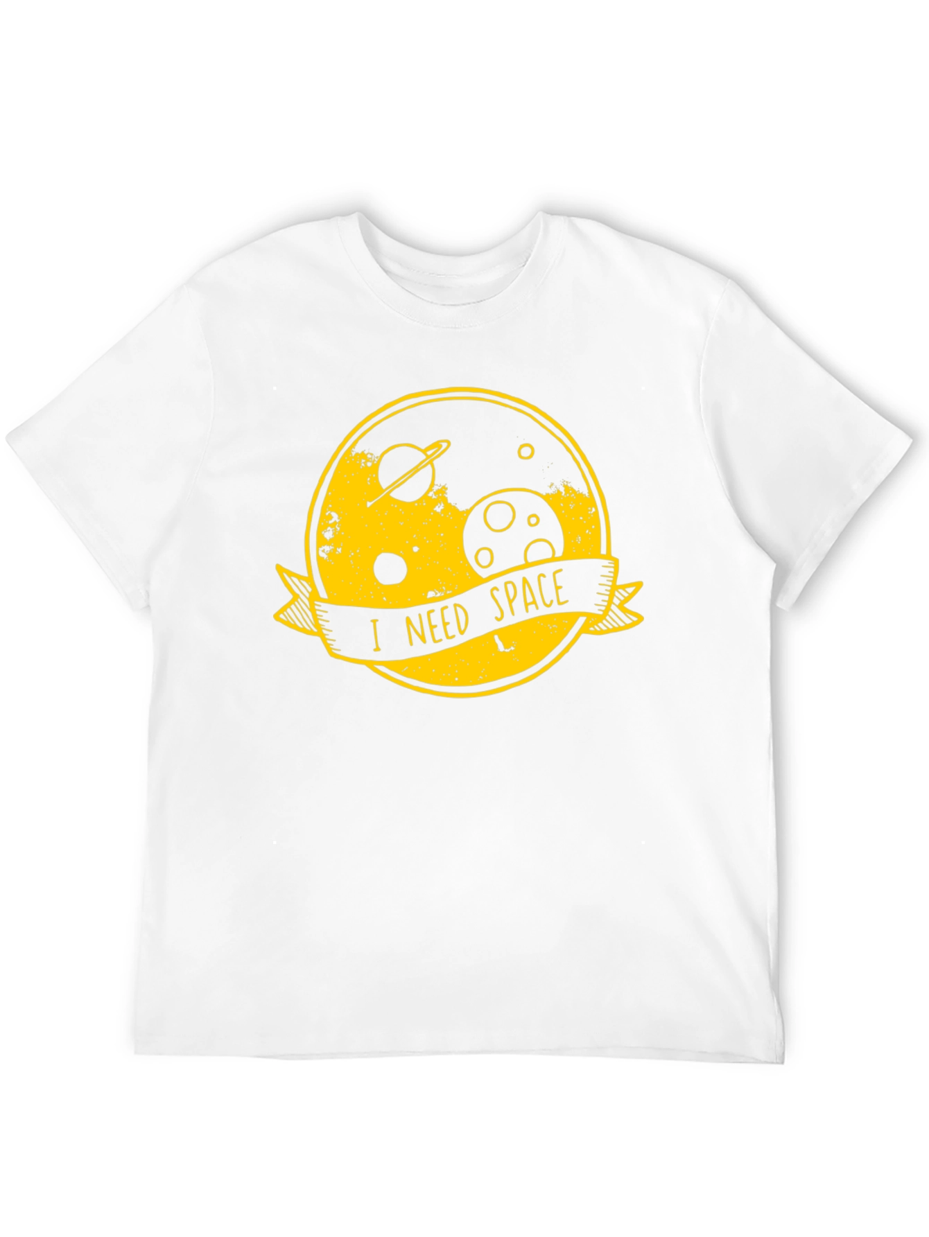 I Need Space Graphic Tee - Black Cotton T-Shirt