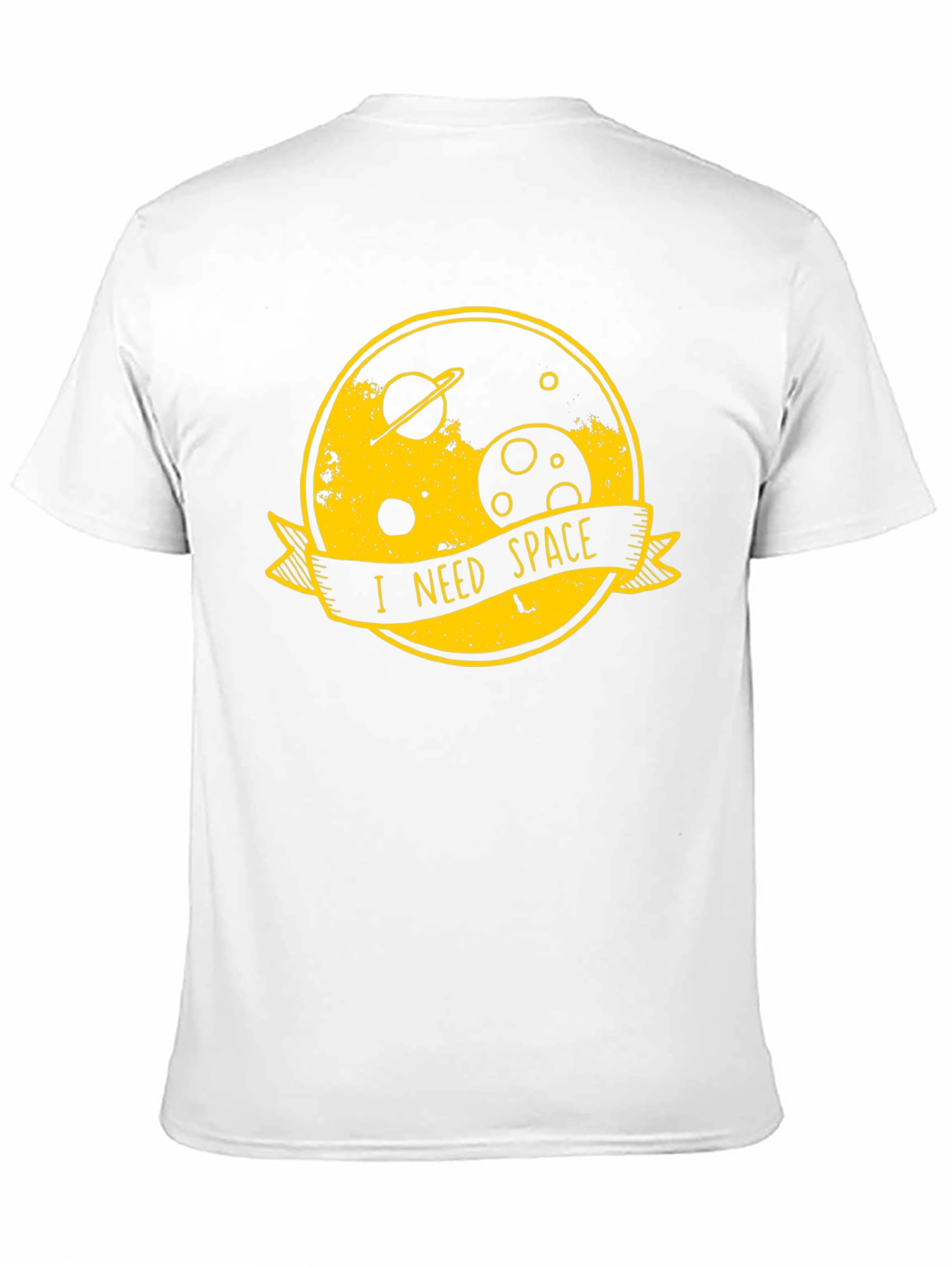 I Need Space Graphic Tee - Black Cotton T-Shirt