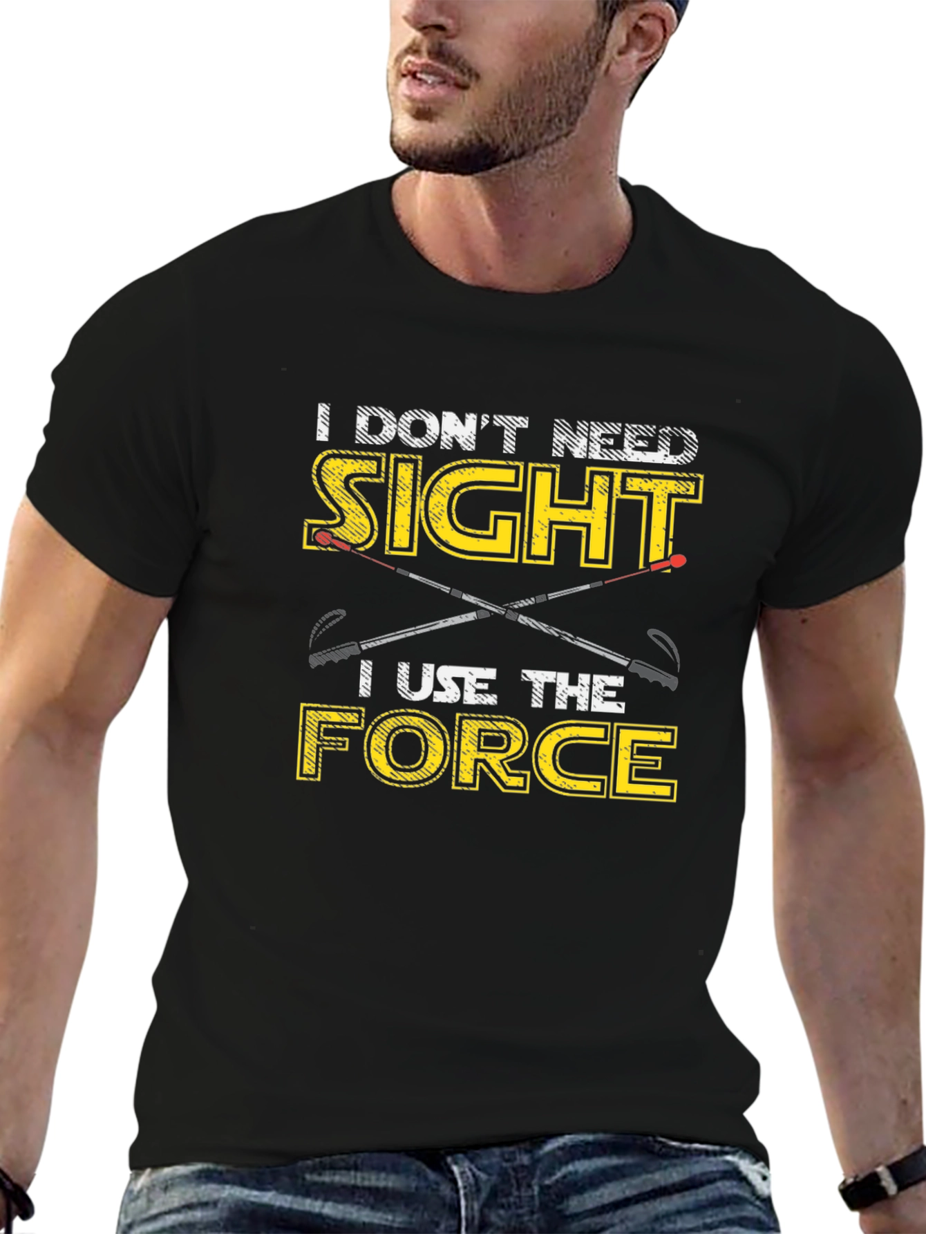 Funny Blind T-Shirt - I Use The Force