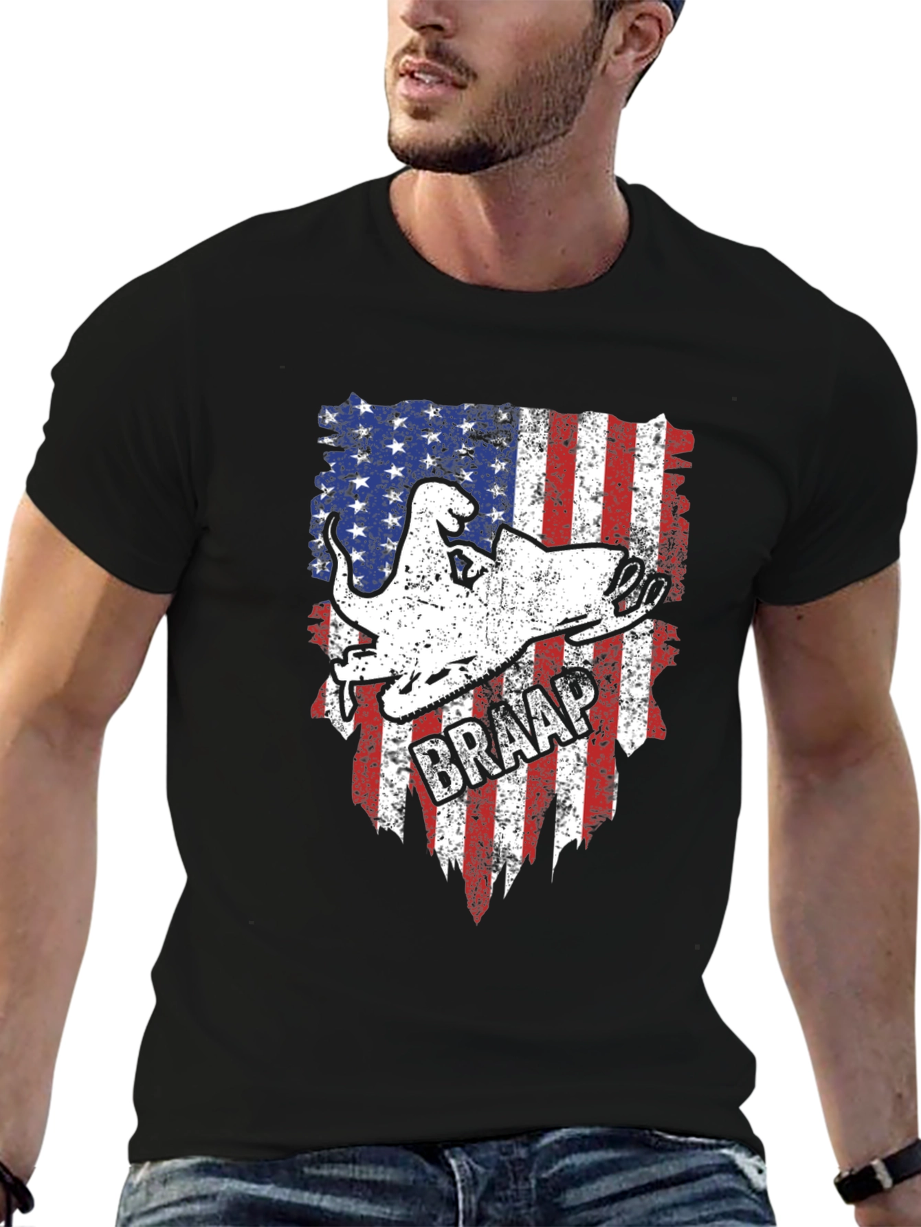 Patriotic Snowmobile T-Shirt