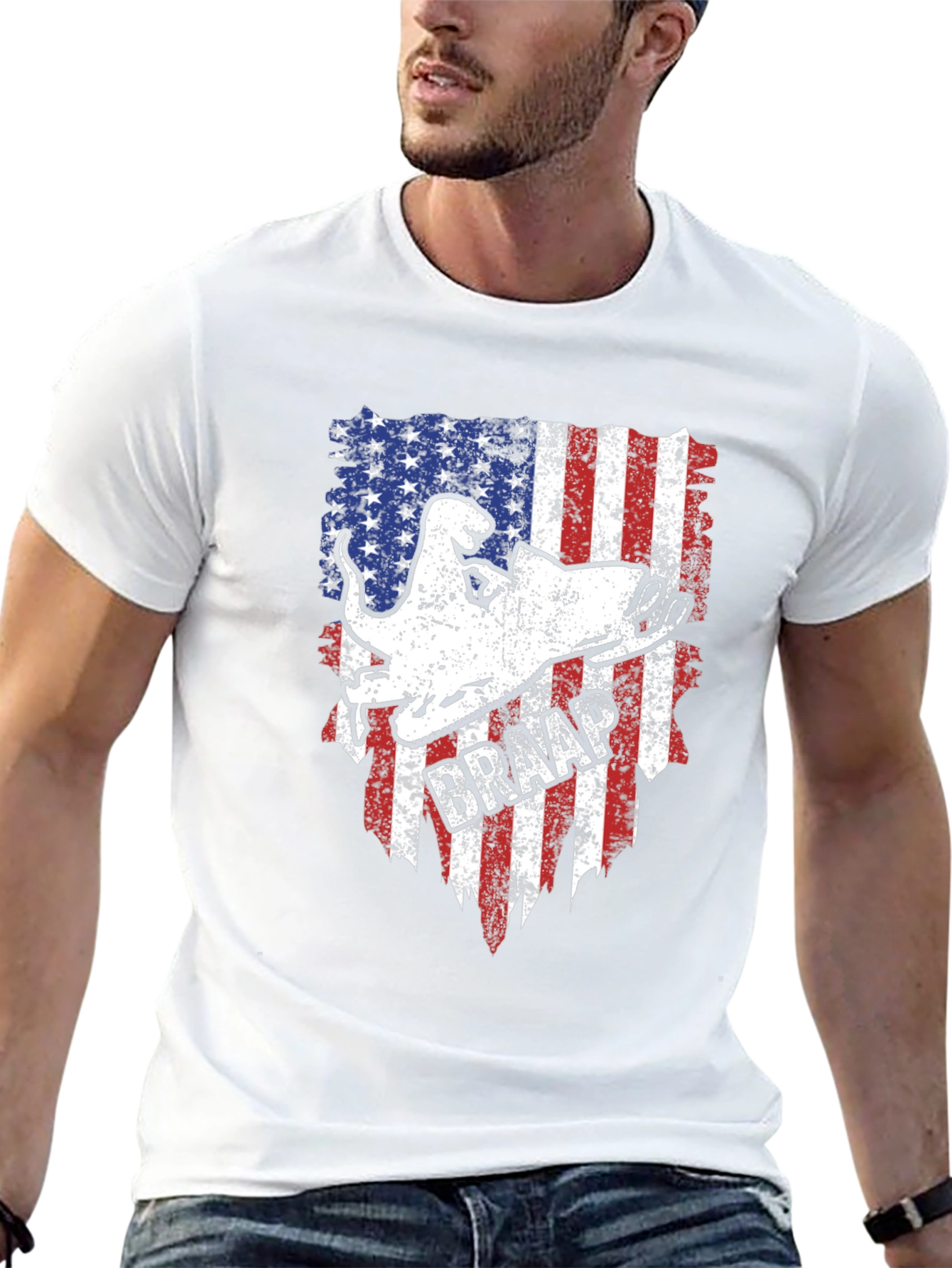Patriotic Snowmobile T-Shirt