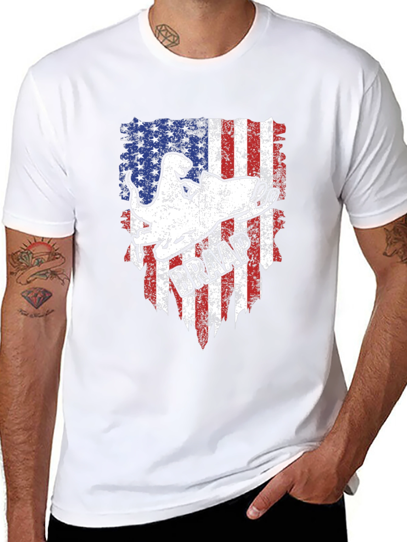 Patriotic Snowmobile T-Shirt