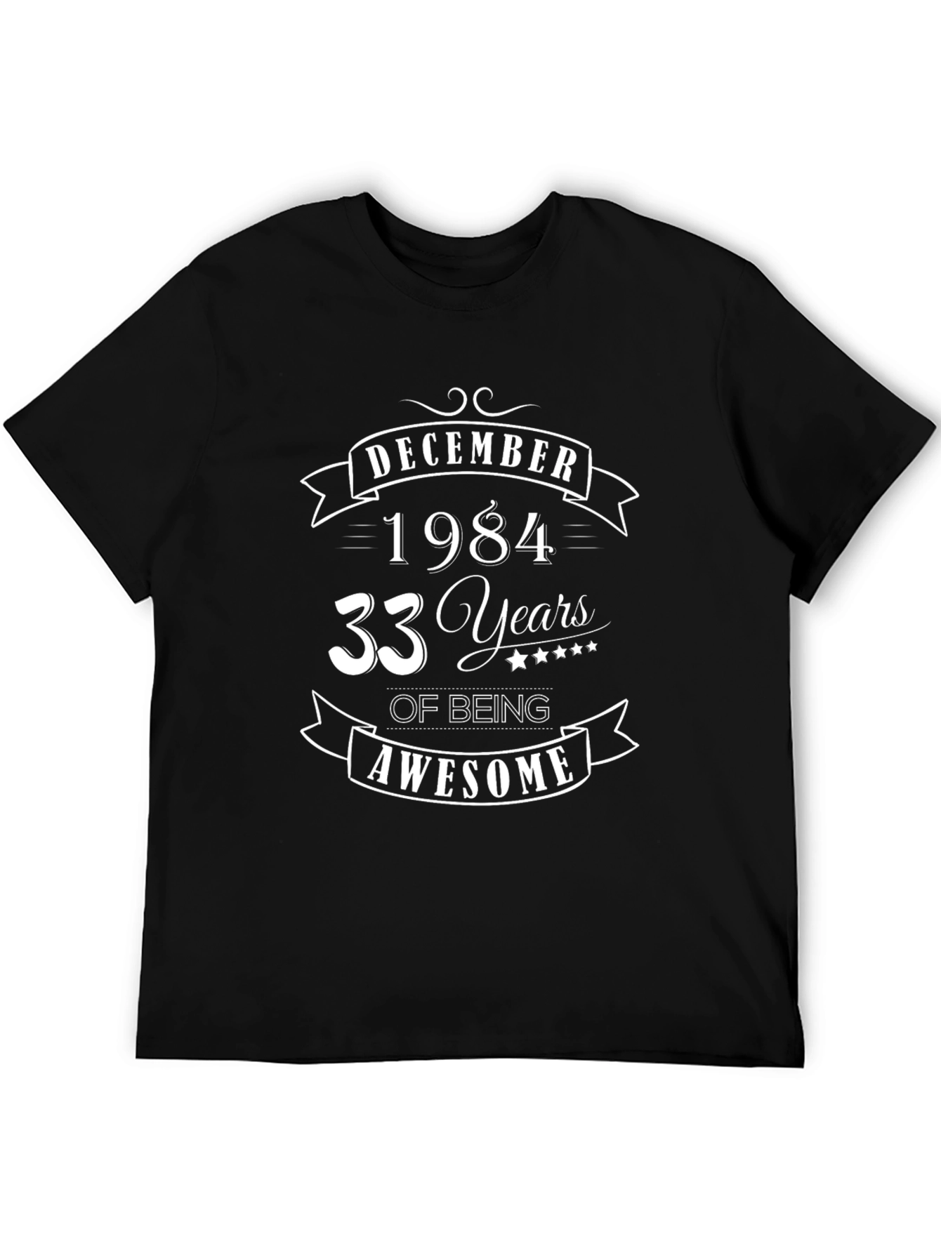 December 1984 Birthday Graphic Tee - 33 Years Awesome