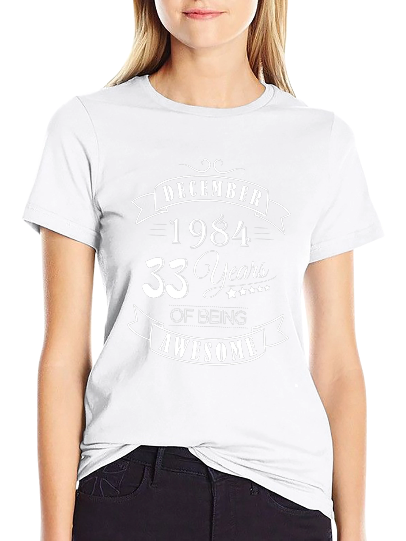 December 1984 Birthday Graphic Tee - 33 Years Awesome