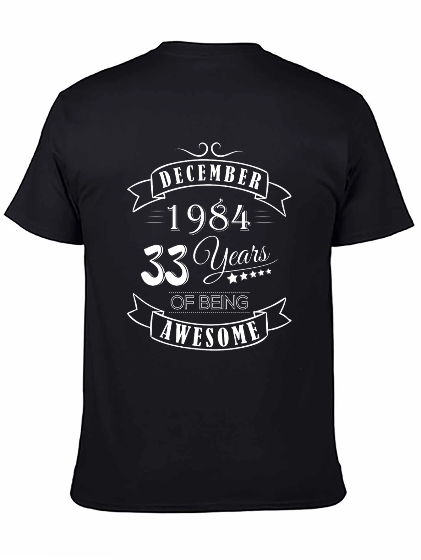 December 1984 Birthday Graphic Tee - 33 Years Awesome
