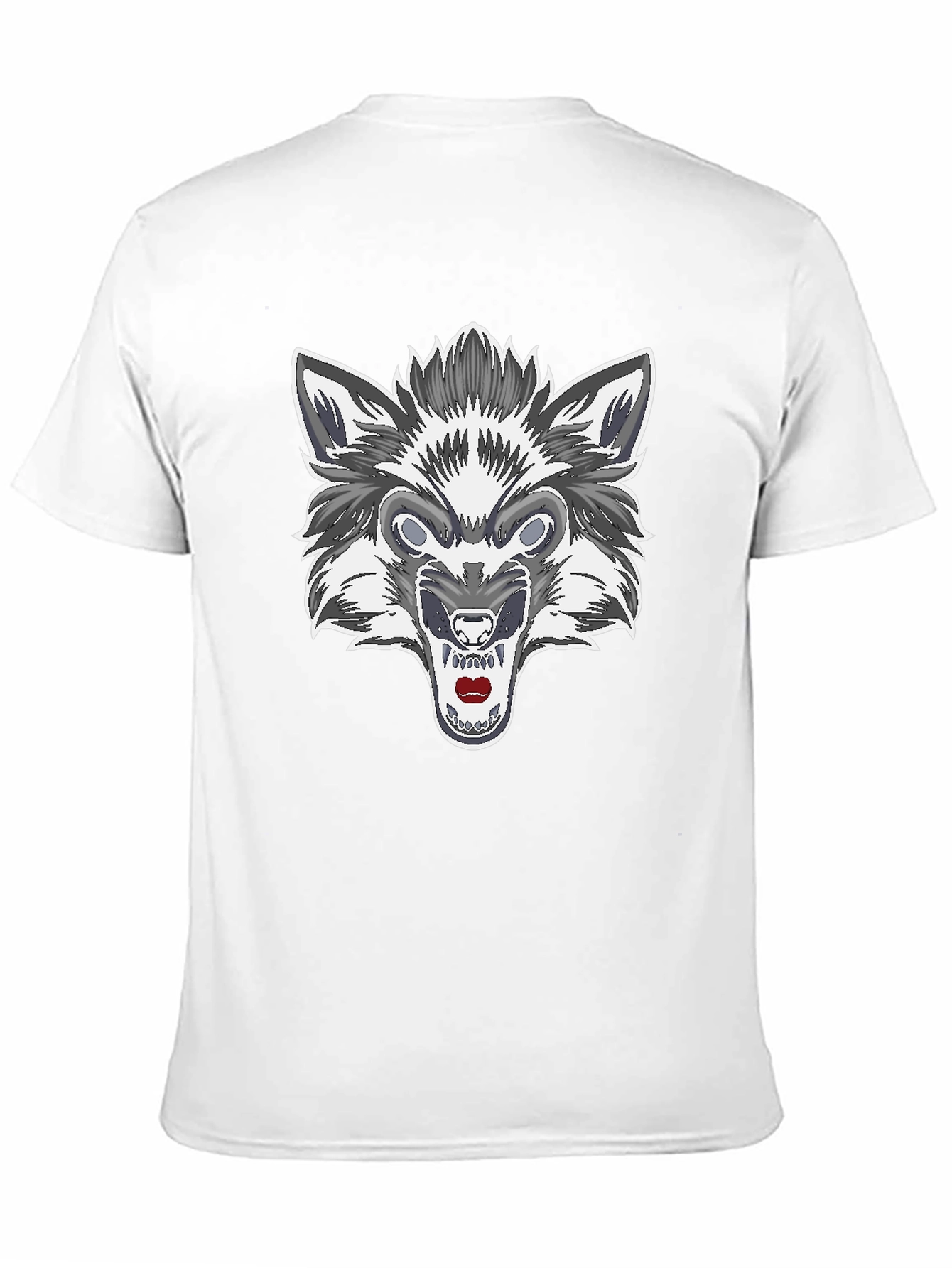 Mens Black Wolf Graphic Tee