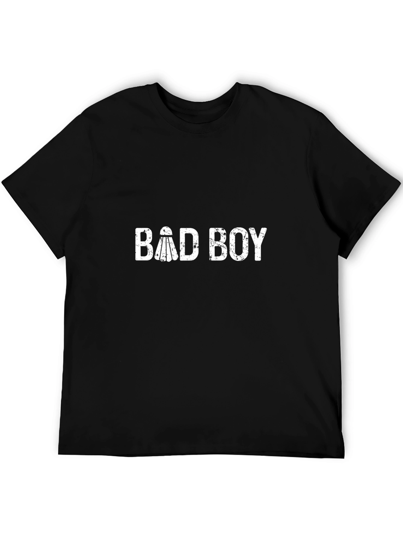 Bad Boy Badminton T-Shirt - Black Crew Neck Tee