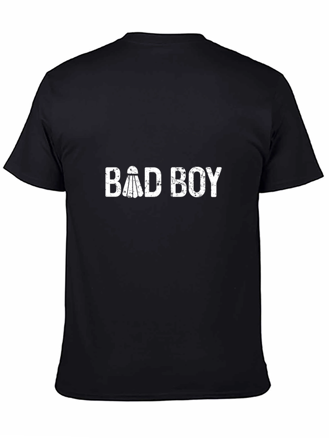 Bad Boy Badminton T-Shirt - Black Crew Neck Tee