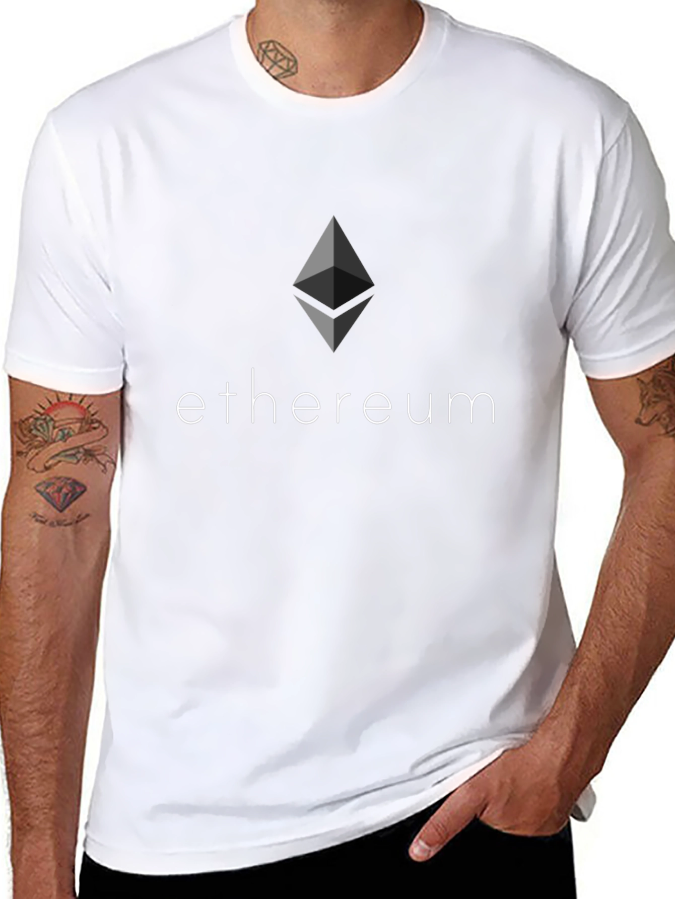 Ethereum Logo Graphic Black T-Shirt