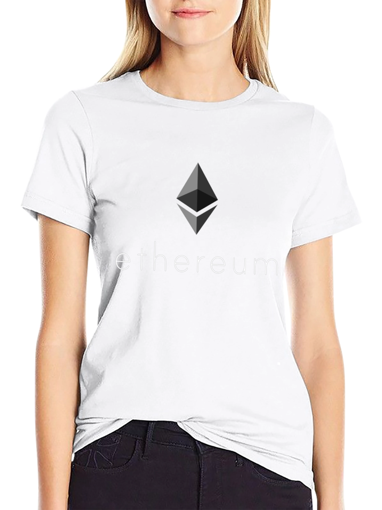 Ethereum Logo Graphic Black T-Shirt