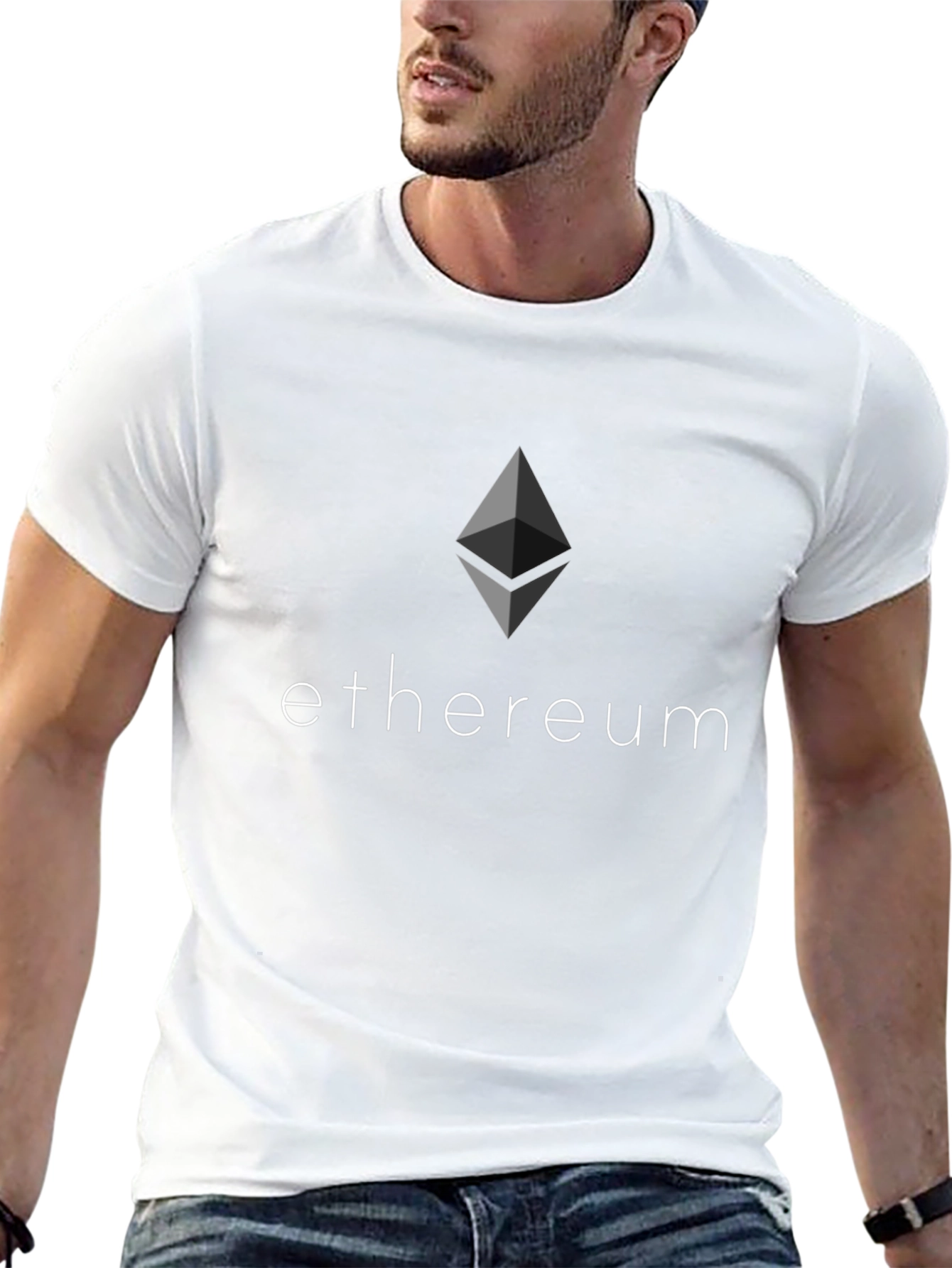 Ethereum Logo Graphic Black T-Shirt