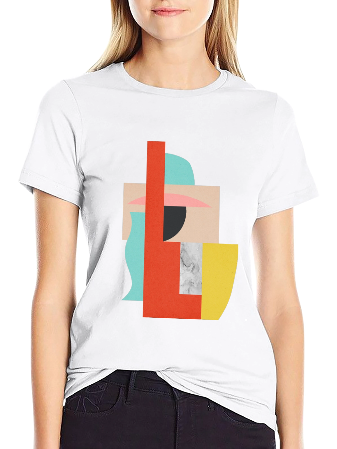 Abstract Geometric Graphic Tee - Modern Art Shirt