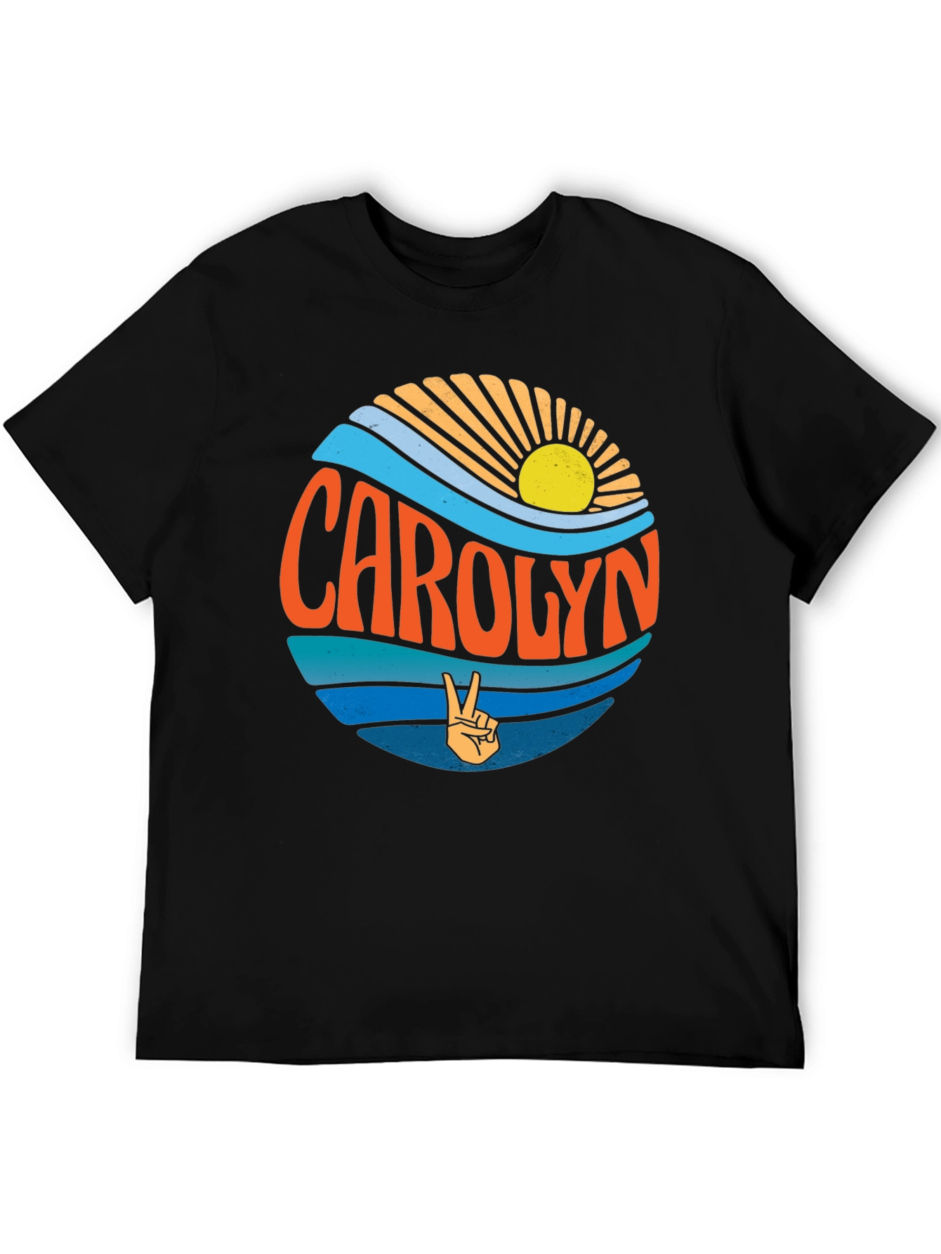 Carolyn Peace Sign Graphic Tee - Retro Style T-Shirt