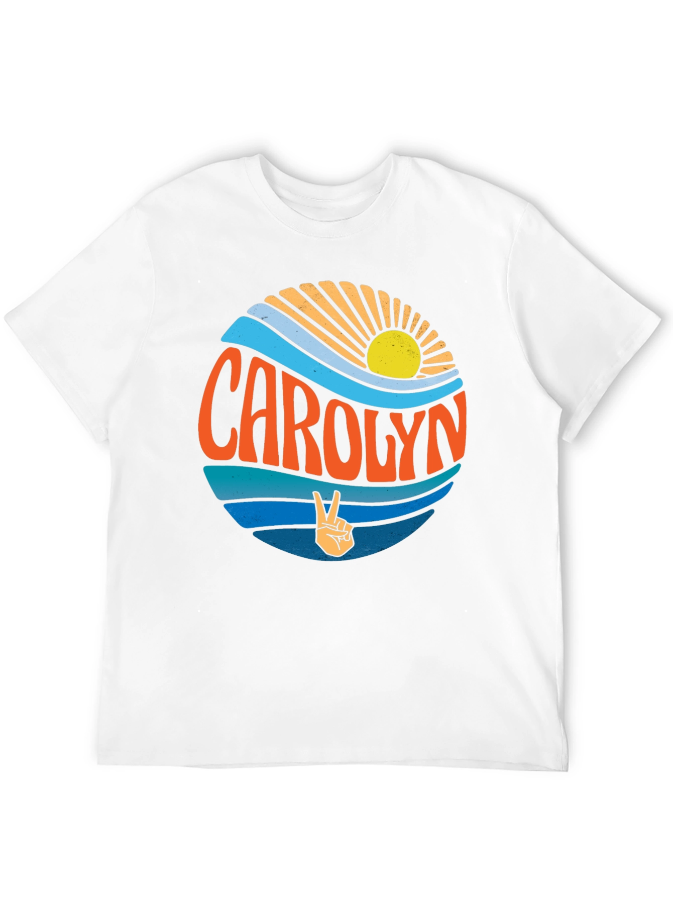 Carolyn Peace Sign Graphic Tee - Retro Style T-Shirt
