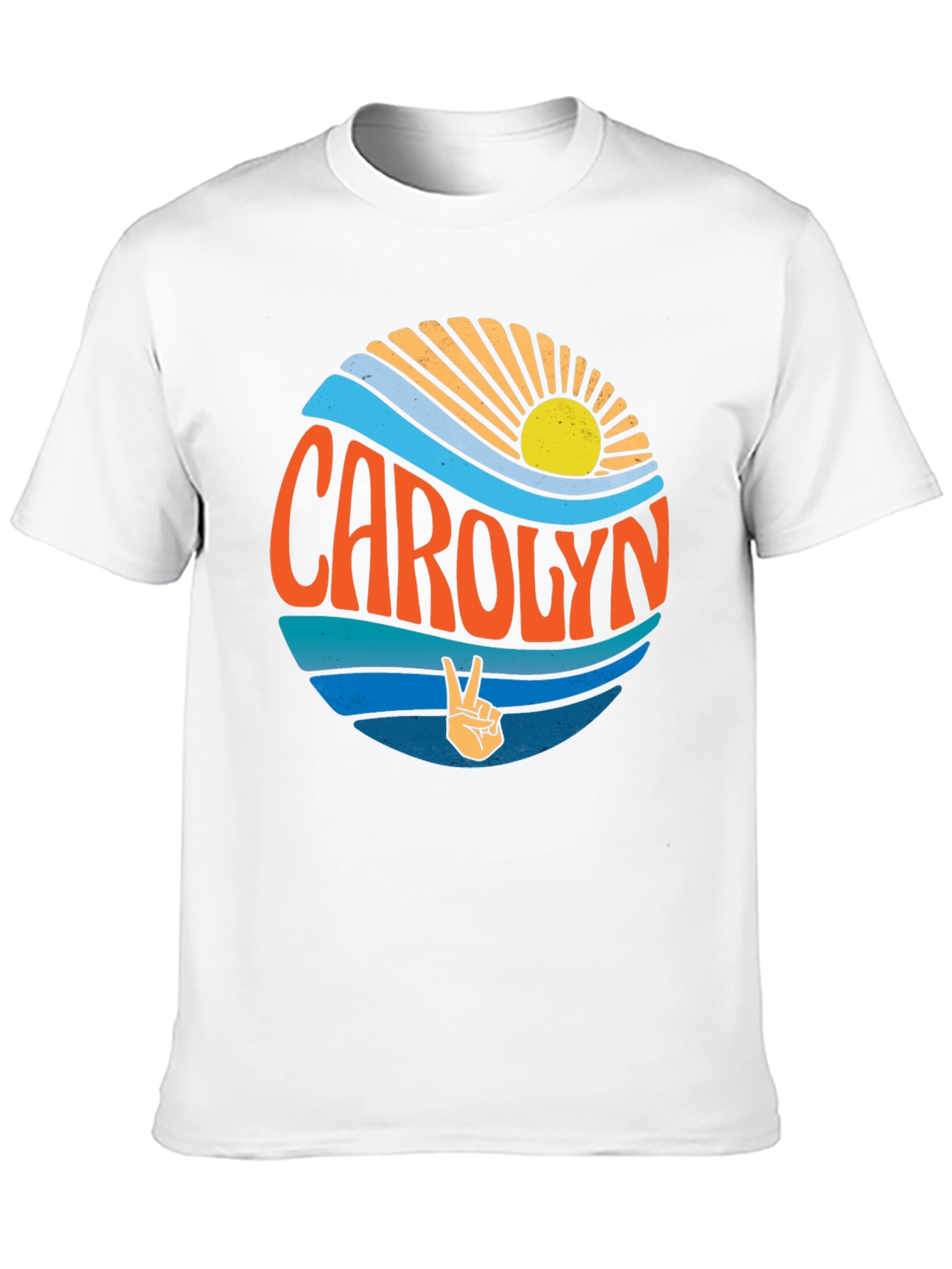 Carolyn Peace Sign Graphic Tee - Retro Style T-Shirt