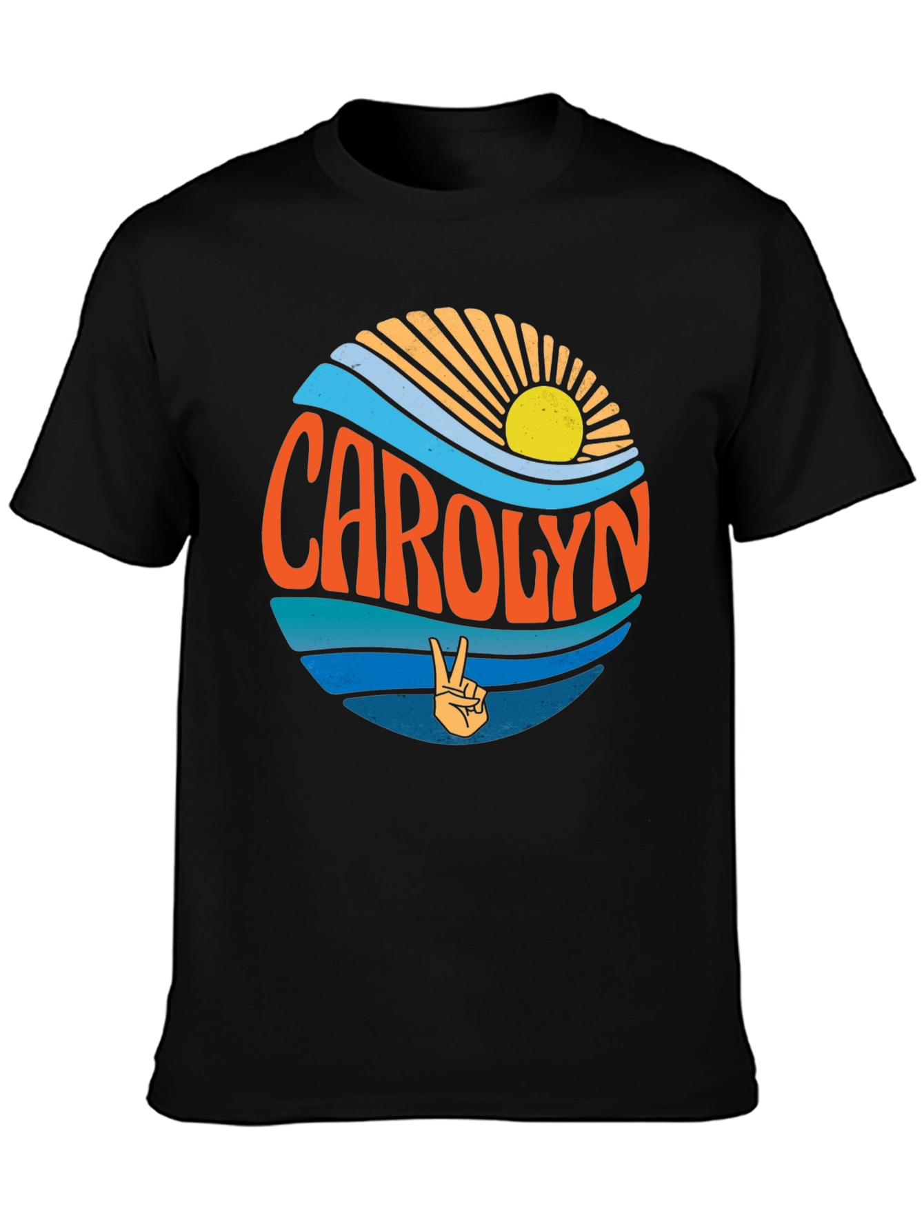 Carolyn Peace Sign Graphic Tee - Retro Style T-Shirt