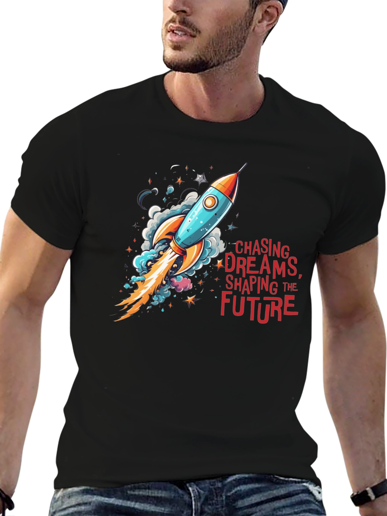 Chase Dreams Rocket Graphic Tee