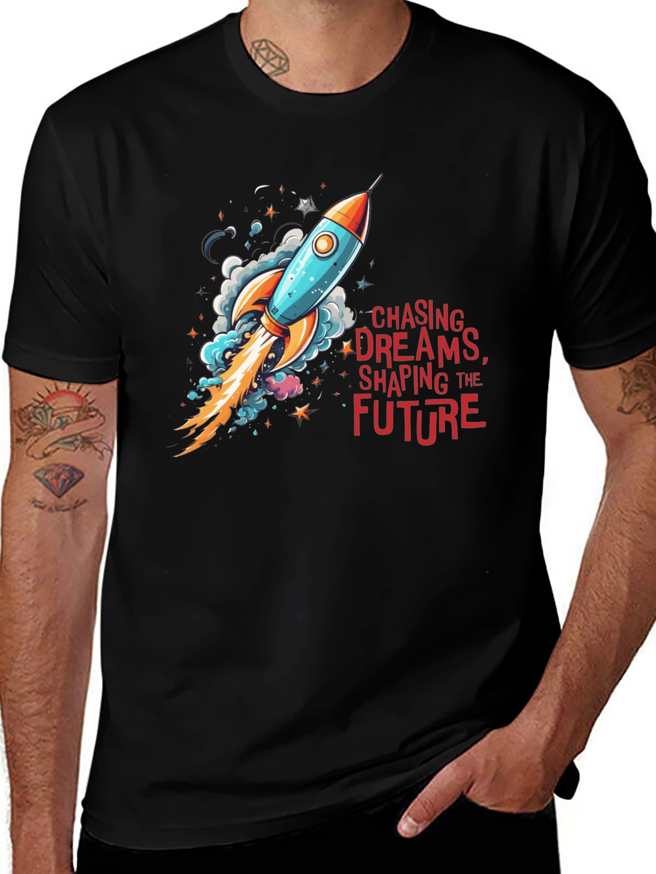 Chase Dreams Rocket Graphic Tee