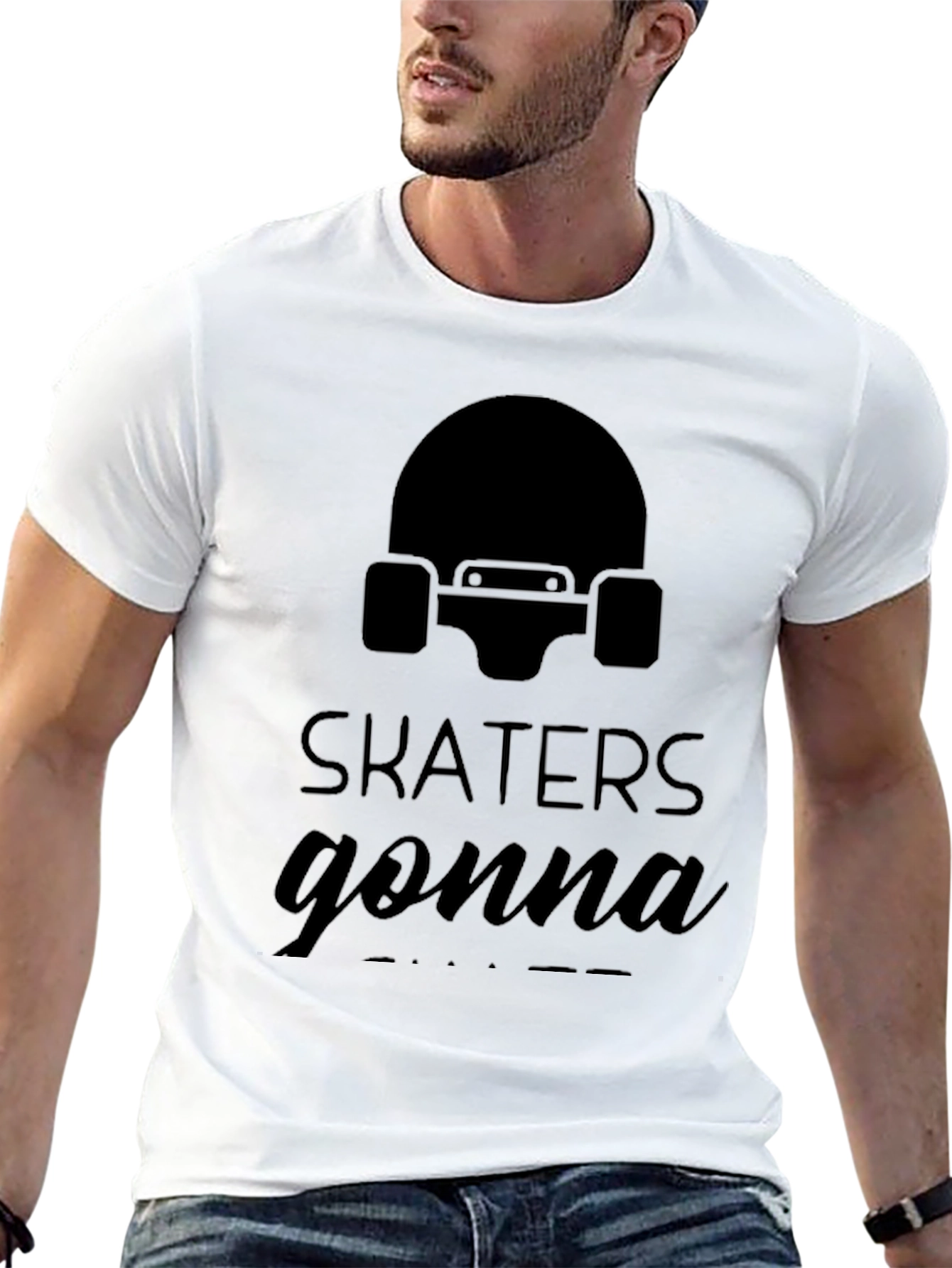 Skater Graphic Tee - Skaters Gonna Skate Black T-Shirt