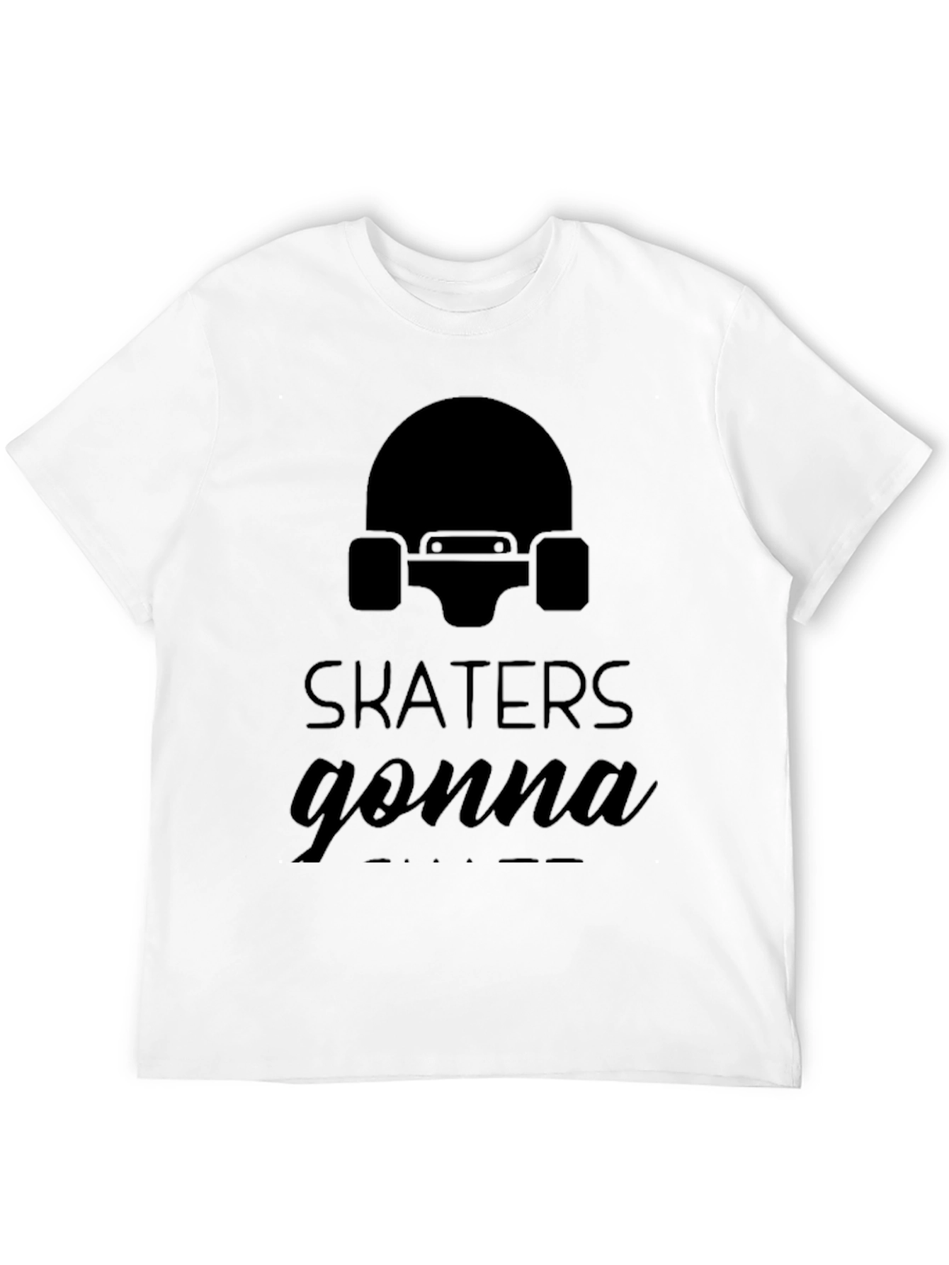 Skater Graphic Tee - Skaters Gonna Skate Black T-Shirt