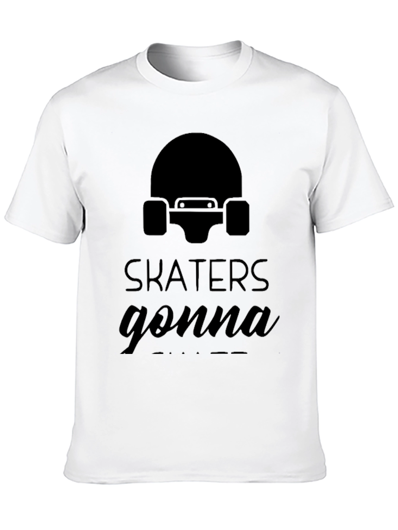 Skater Graphic Tee - Skaters Gonna Skate Black T-Shirt