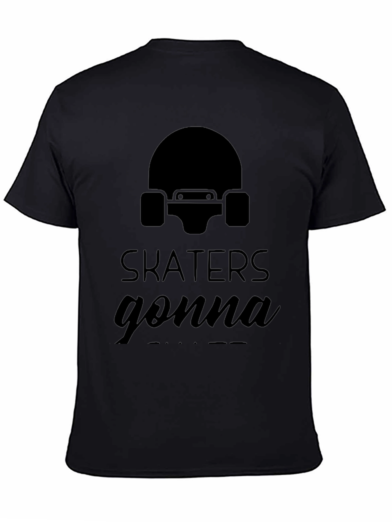Skater Graphic Tee - Skaters Gonna Skate Black T-Shirt