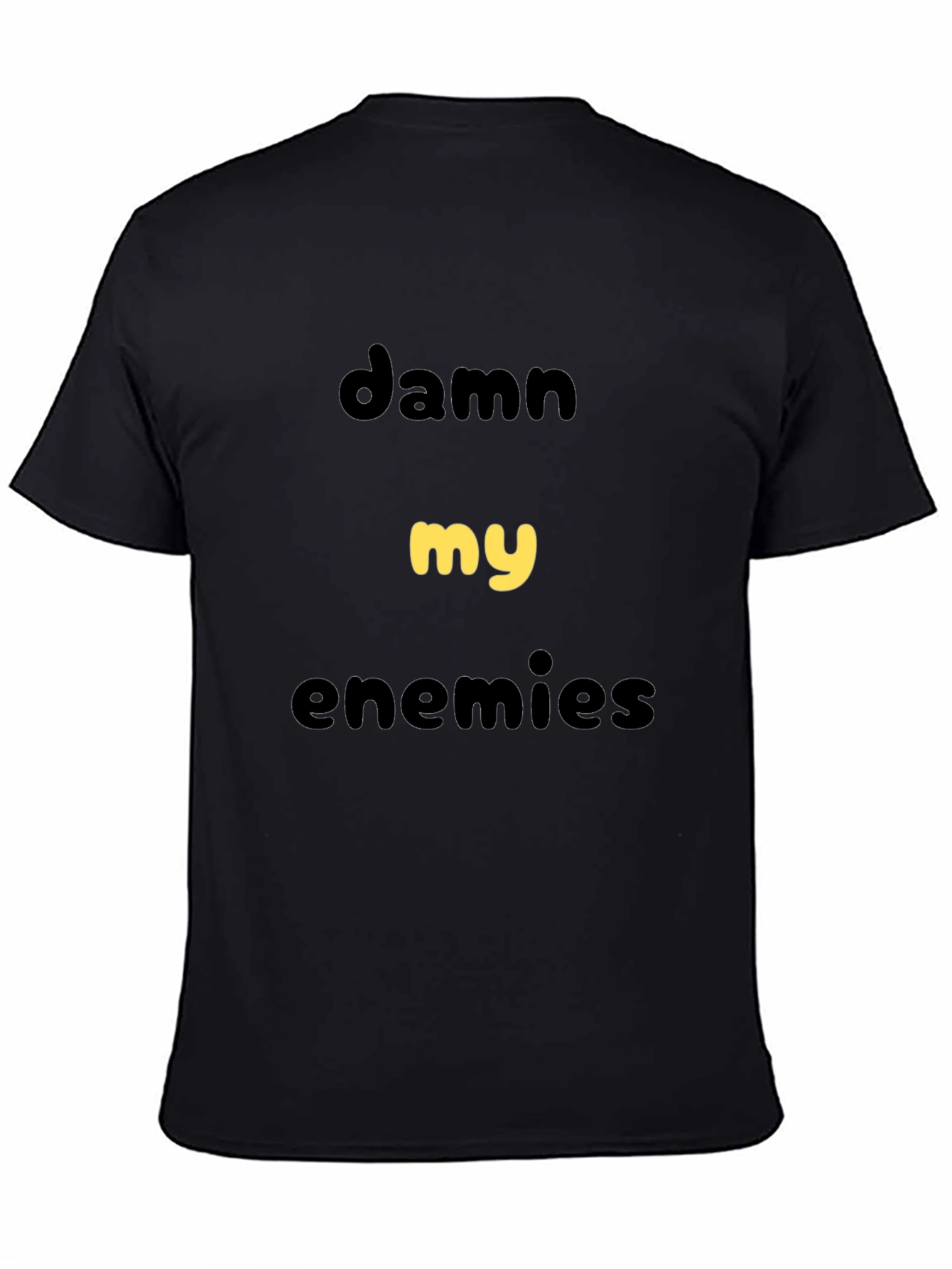 Damn My Enemies Graphic Tee - Black