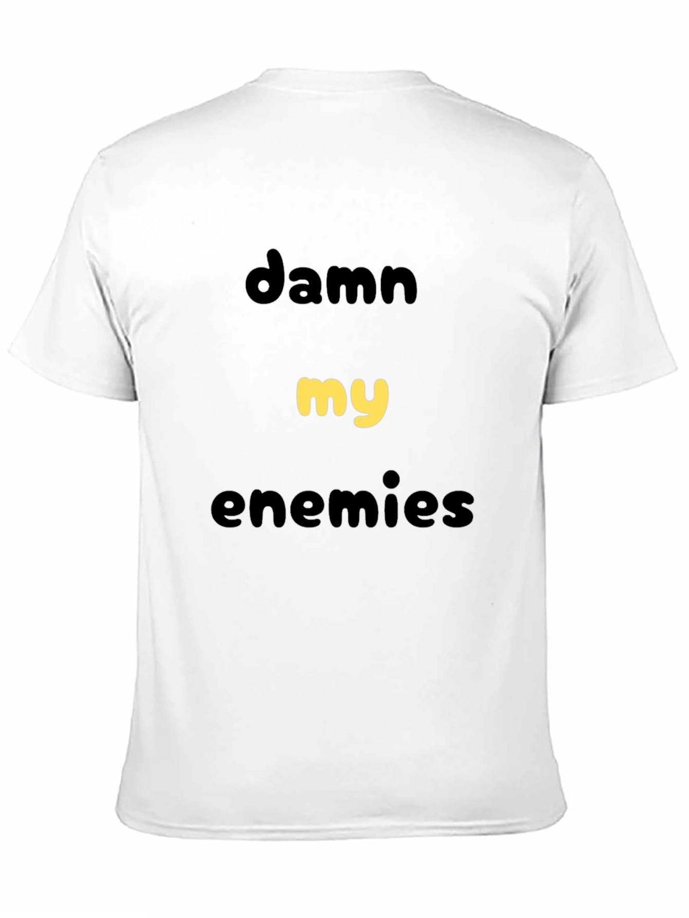 Damn My Enemies Graphic Tee - Black