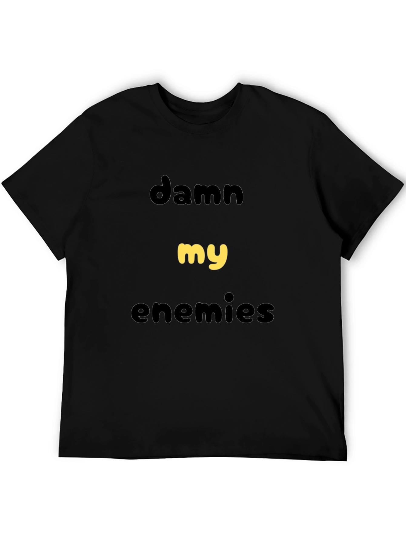 Damn My Enemies Graphic Tee - Black